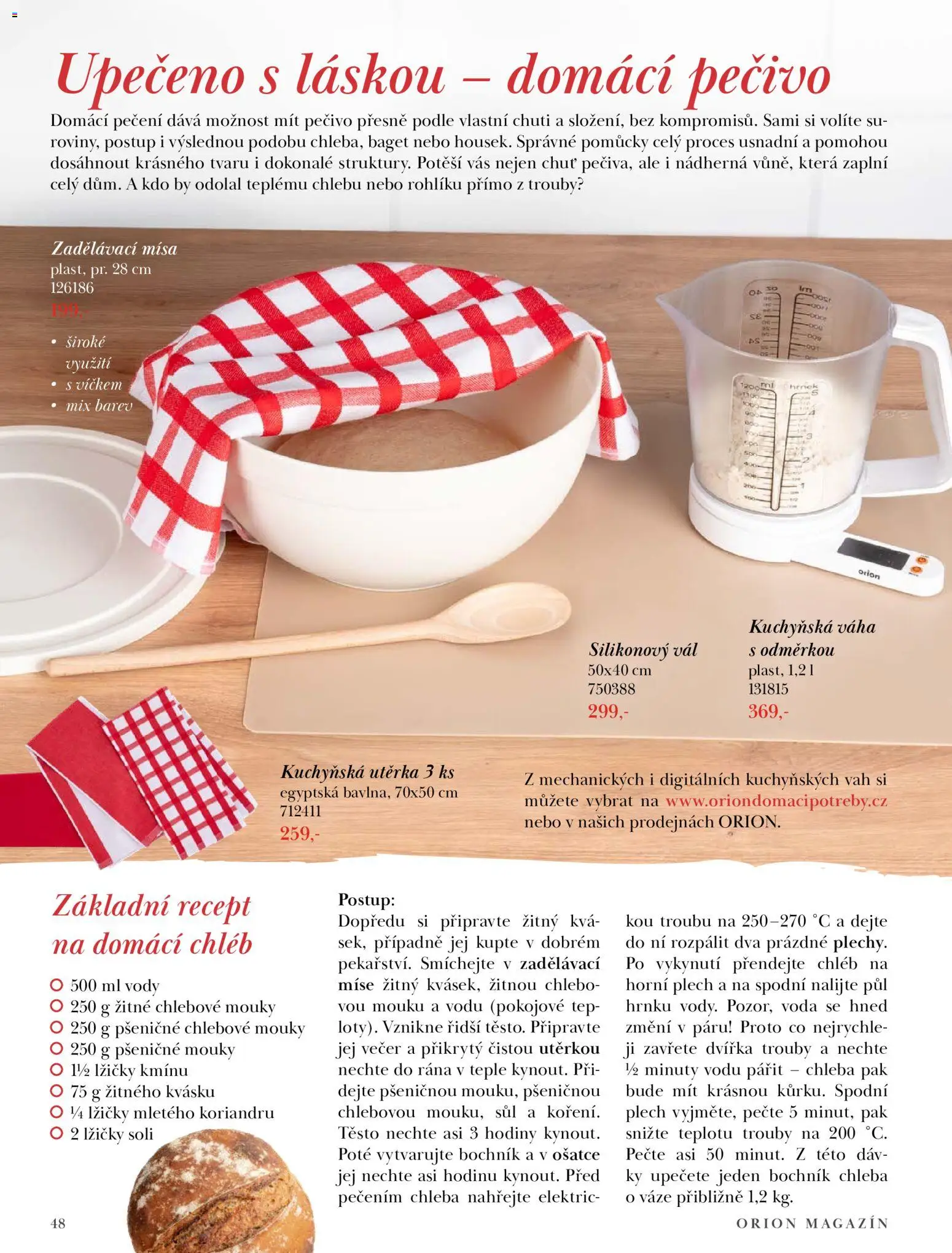 Orion katalog - Podzim/zima 2026/2027 od 22.09.2026 | Strana: 48 | Produkty: Hodiny, Chléb, Plech, Váha