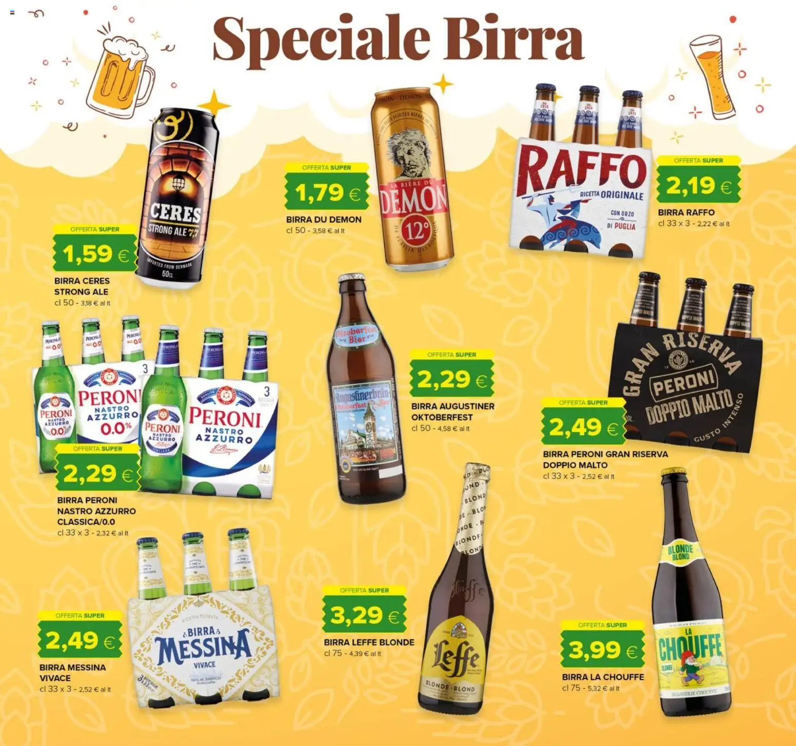Volantino Tigre del 25/09/2026 | Pagina: 21 | Prodotti: Birra, Birra Leffe, Birra messina, Birra Peroni