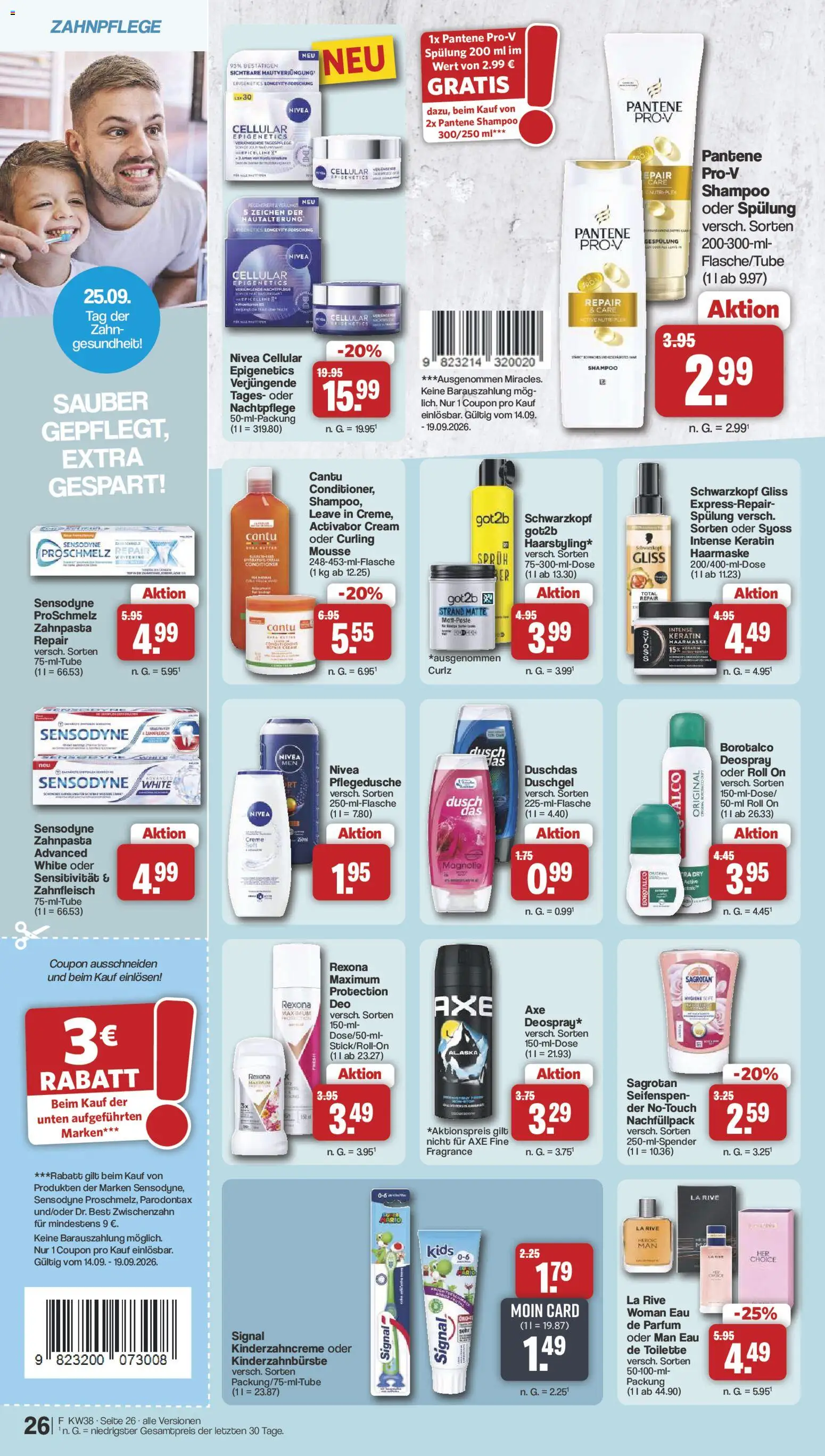 Famila Nordwest Prospekt – gültig ab 14.09.2026 | Seite: 30 | Produkte: Toilette, Spülung, Duschdas, Axe