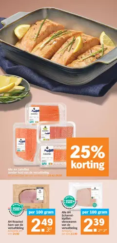 AH Roasted ham van de versafdeling, AH Roasted ham van de versafdeling - Voorbeeld van een folder van Albert Heijn, geldig van 06-07-2026 | Pagina: 18 | Producten: Ham, Grill