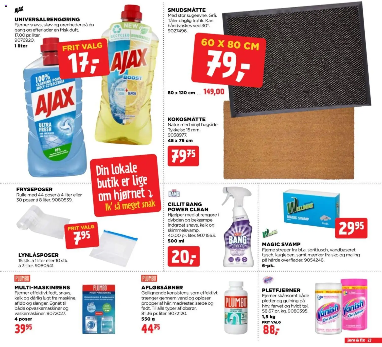 Jem & fix tilbudsavis – gyldig fra 20/09/2026 | Side: 23 | Produkter: Sæbe, Pletfjerner, Maling, Sko