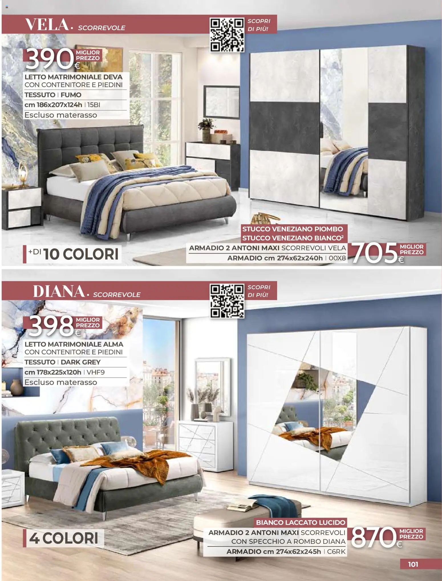 Volantino Mondo Convenienza del 01/09/2026 | Pagina: 103 | Prodotti: Stucco, Contenitore, Materasso, Specchio