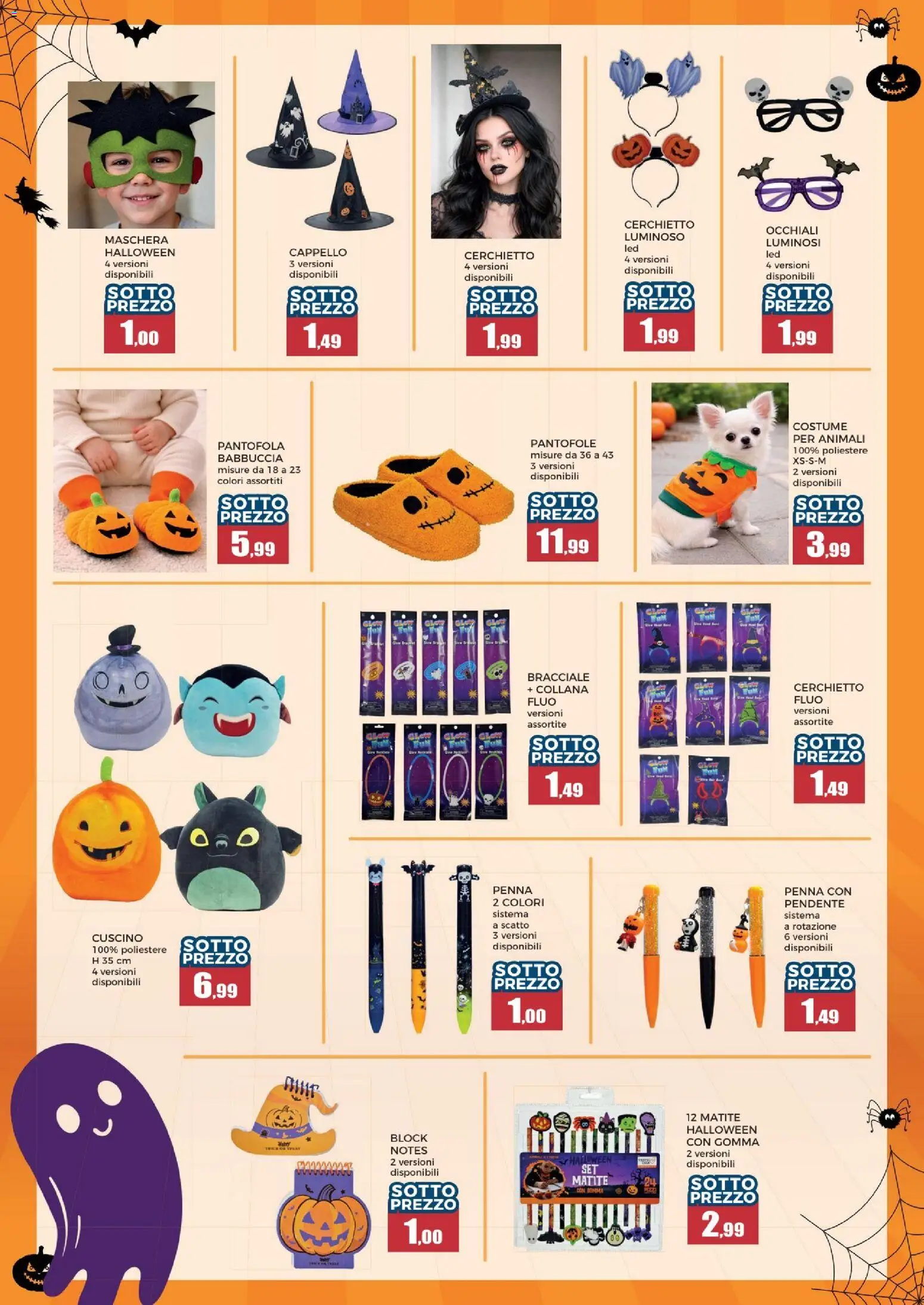 Volantino Happy Casa del 27/10/2026 | Pagina: 3 | Prodotti: Maschera, Pantofole, Occhiali, Collana