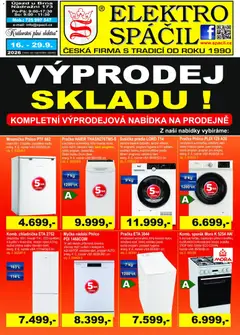 Náhled letáku Elektro Spáčil leták od 16.09.2026