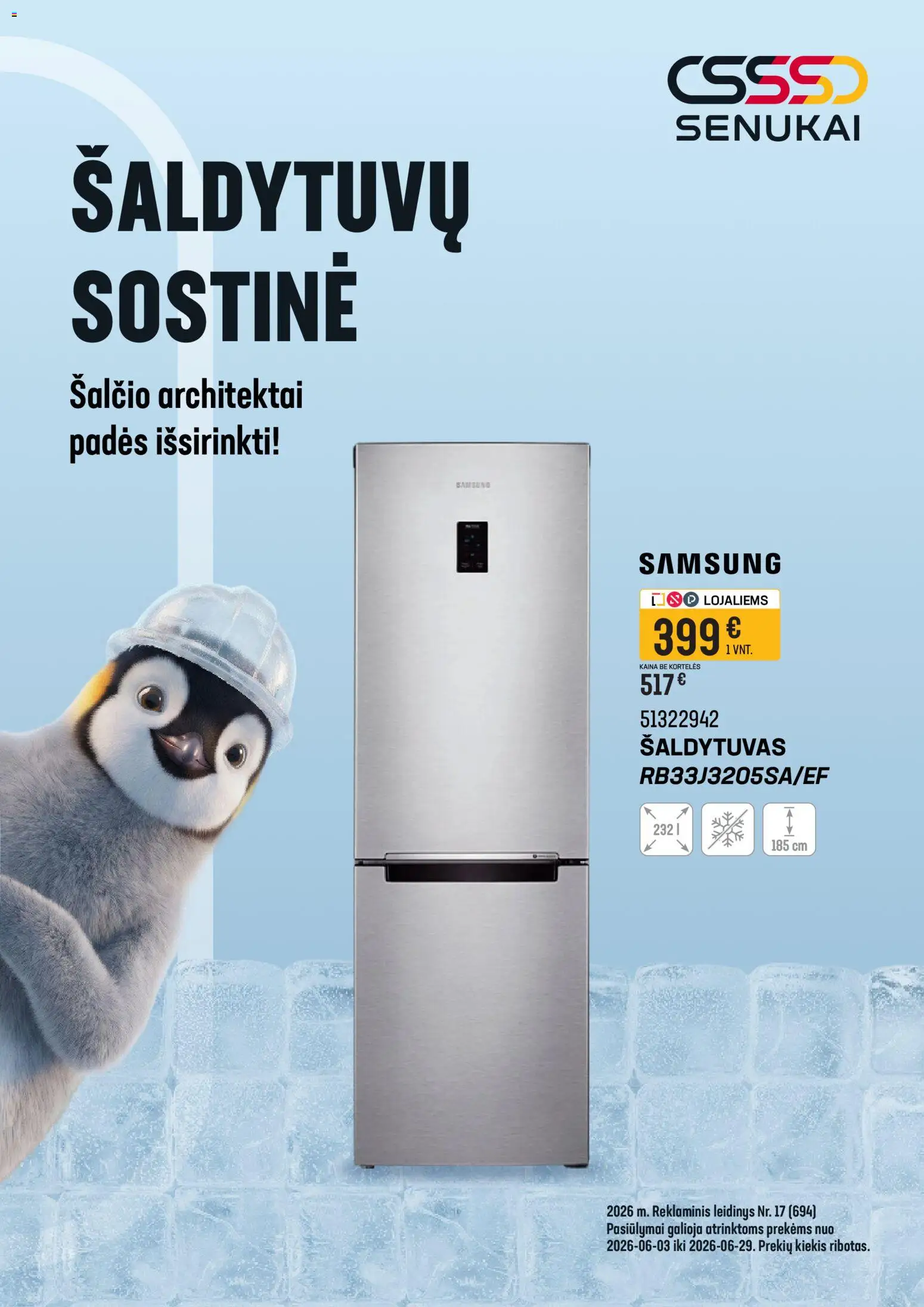 Senukai akcijos nuo 03.06.2026 | Puslapis: 1 | Prekių: Šaldytuvas