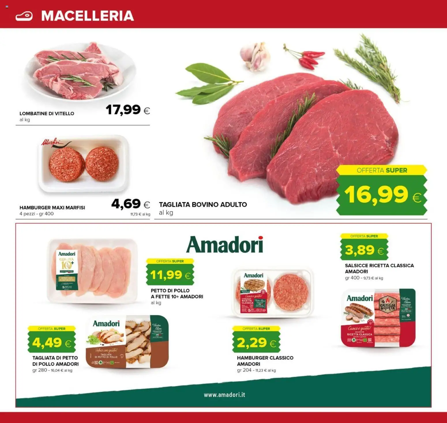 Volantino Oasi del 10/08/2026 | Pagina: 10 | Prodotti: Bovino, Pollo, Vitello, Salsicce