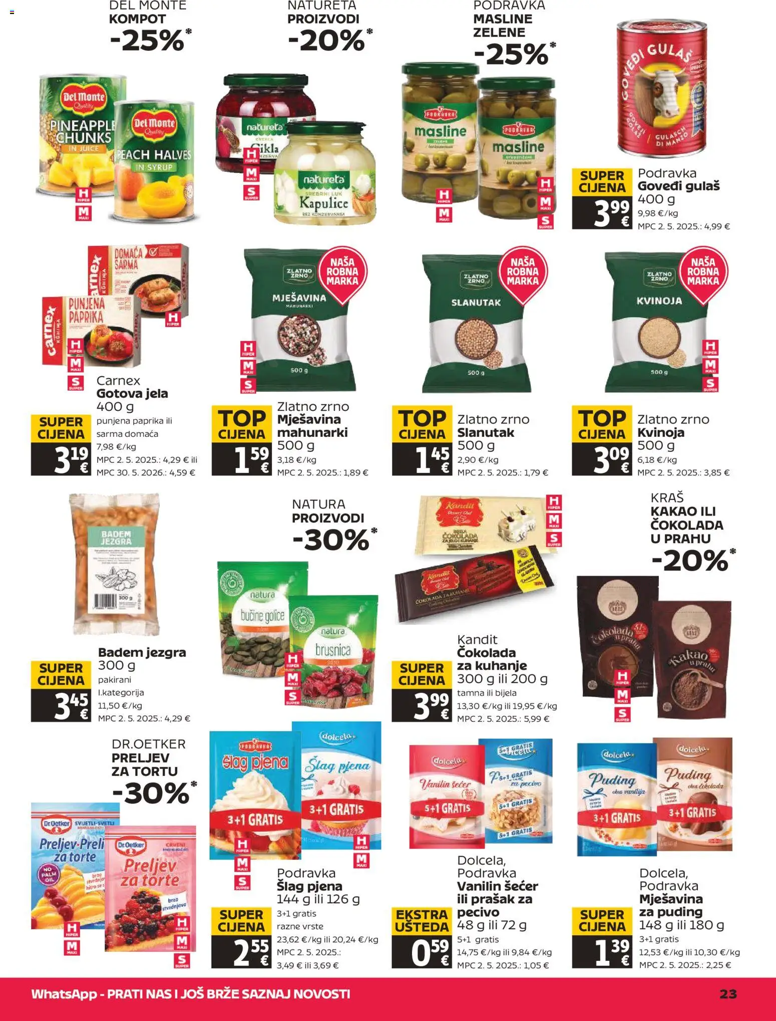 Tommy katalog | vrijedi od 30.07.2026 | Stranica: 23 | Proizvodi: Čokolada, Šećer, Kakao, Šlag