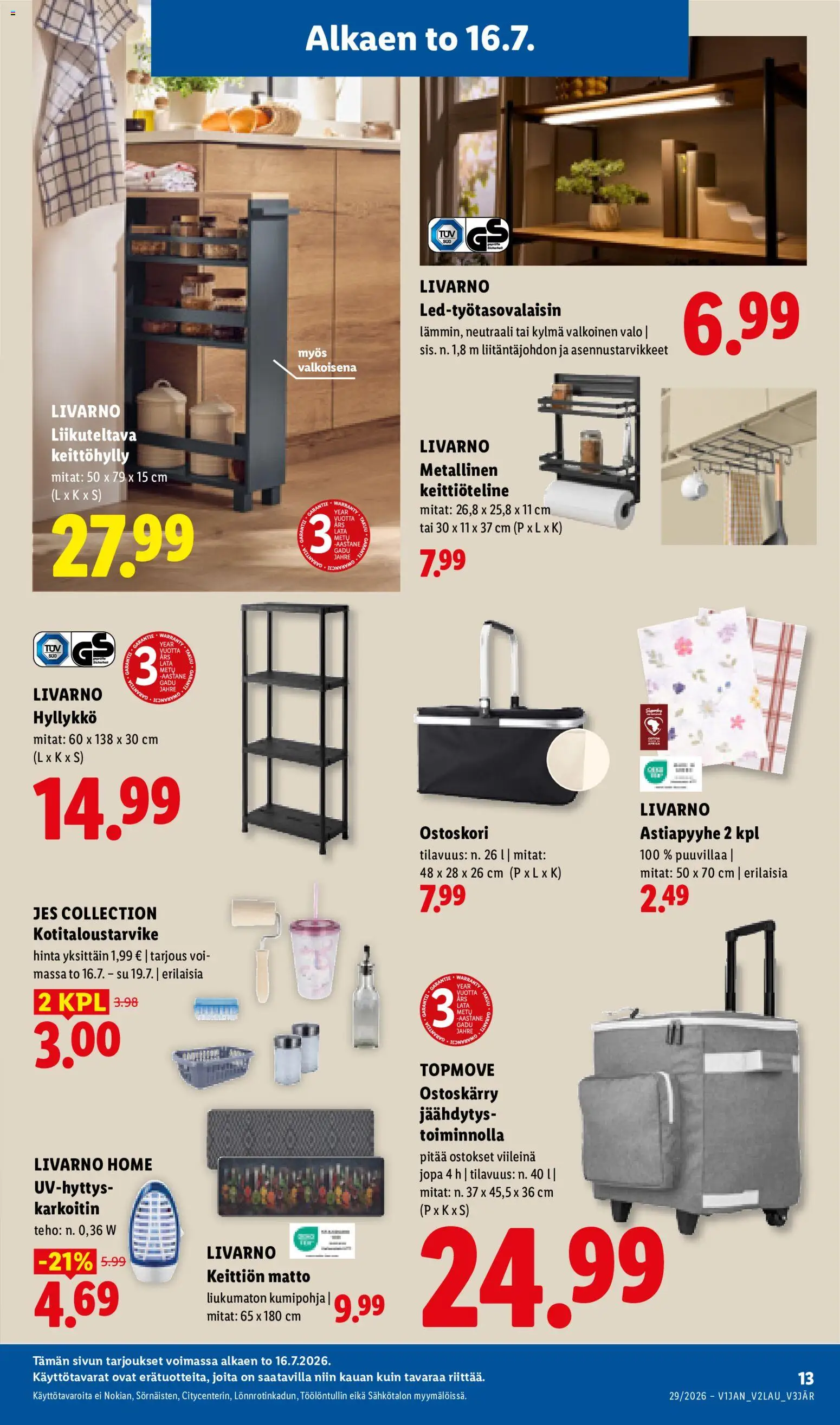 Lidl tarjoukset – voimassa 16/07/2026 alkaen | Sivu: 19 | Tuotteet: Matto, Voi