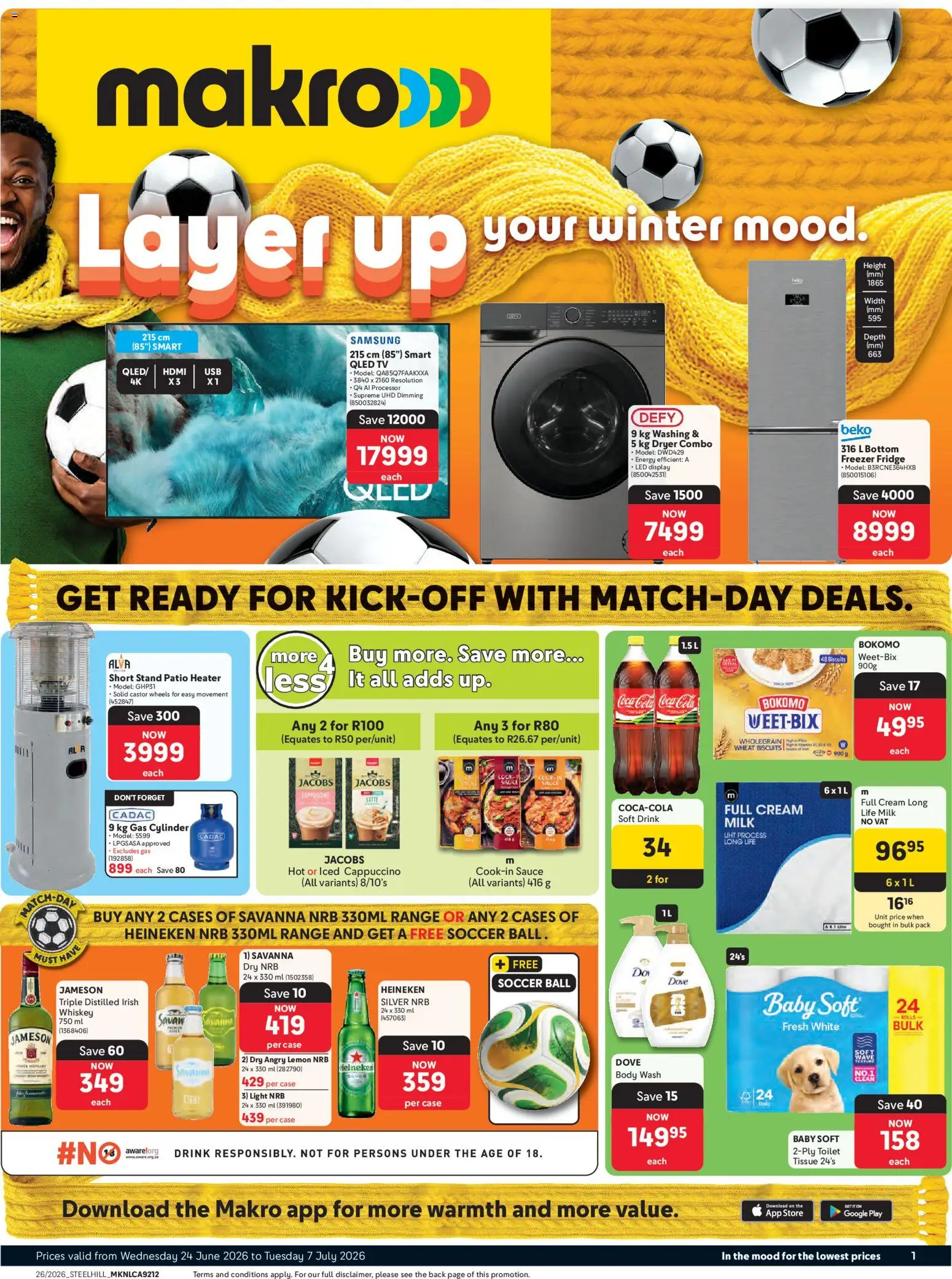 New Makro catalogue – valid from 24/06/2026 | Page: 1 | Products: Freezer fridge, Fridge, Cream, Whiskey