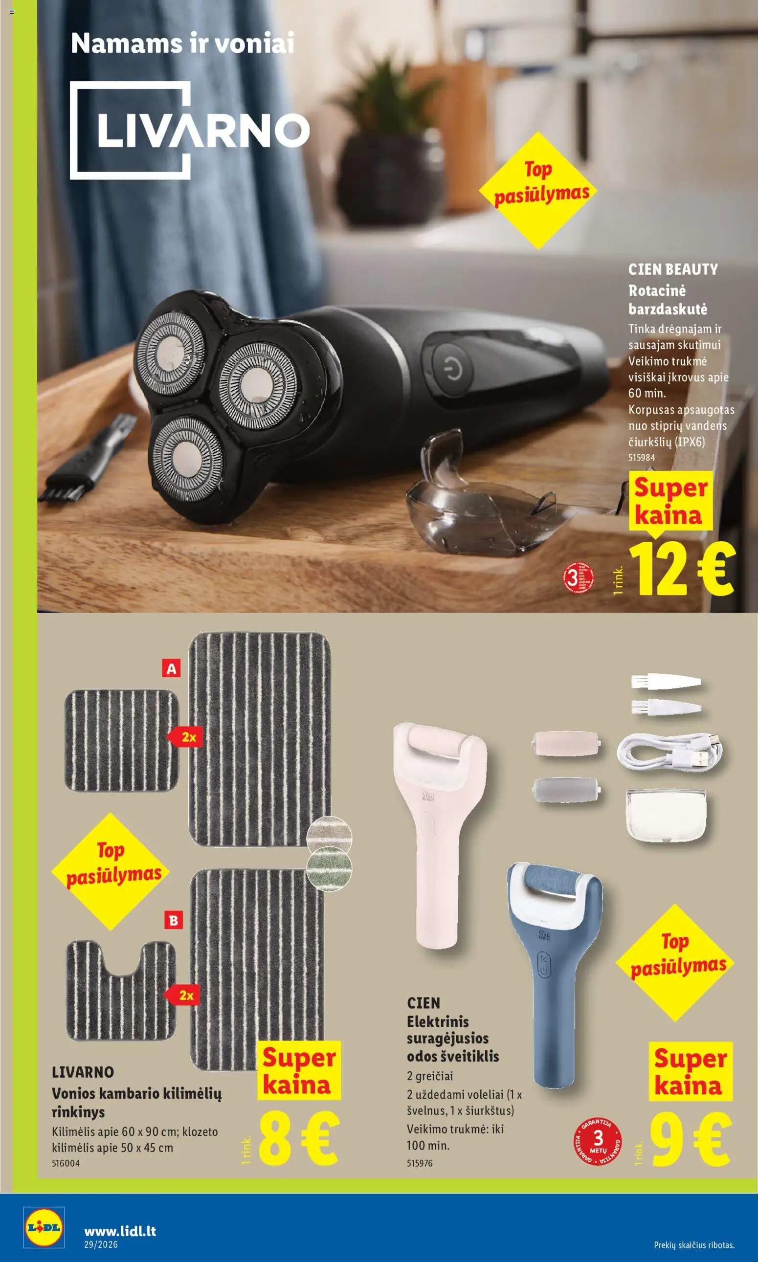 LIDL akcijos nuo 2026.07.13 | Puslapis: 2 | Prekių: Kilimėlis, Šveitiklis