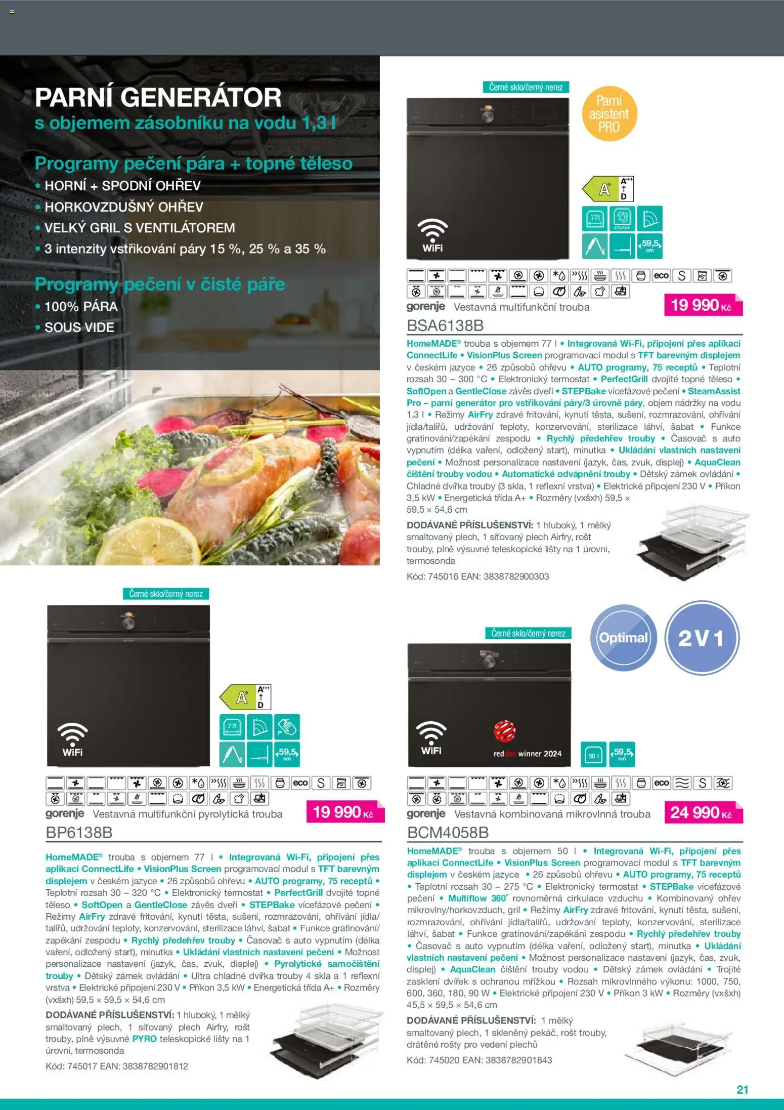Möbelix leták - Gorenje od 01.01.2026 | Strana: 21 | Produkty: Sous vide, Plech, Mikrovlnná trouba, Časovač