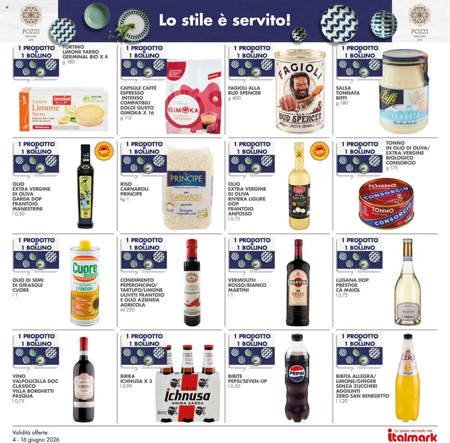 Volantino Italmark del 04.06.2026 | Pagina: 29 | Prodotti: Caffè, Fagioli, Tonno, Farro