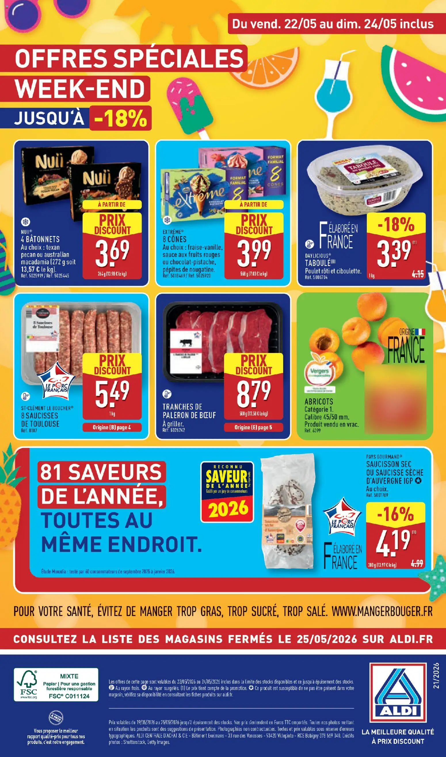 {H1} | Page: 44 | Produits: Saucisson, Saucisson sec, Cônes, Saucisse