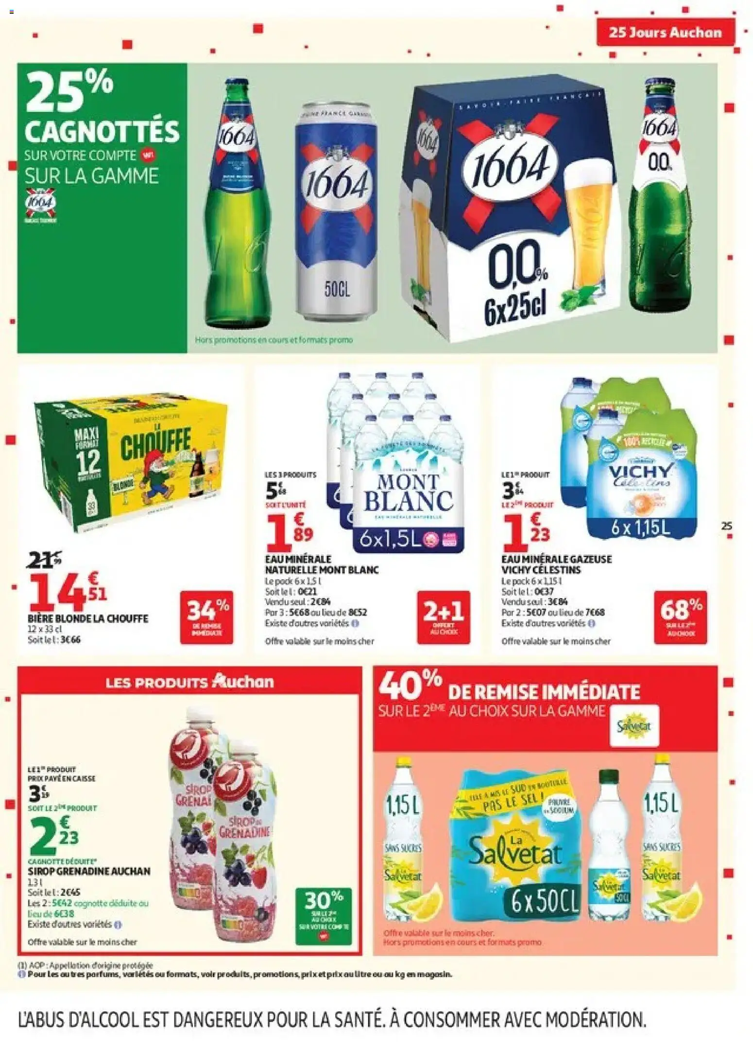 {H1} | Page: 25 | Produits: Eau minérale, Salvetat, Sel, Bière