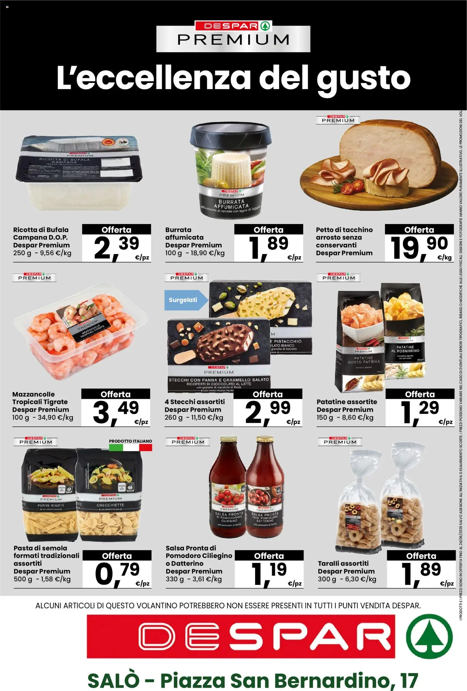 Volantino Despar del 11.06.2026 | Pagina: 16 | Prodotti: Salsa, Pomodoro, Latte, Pasta