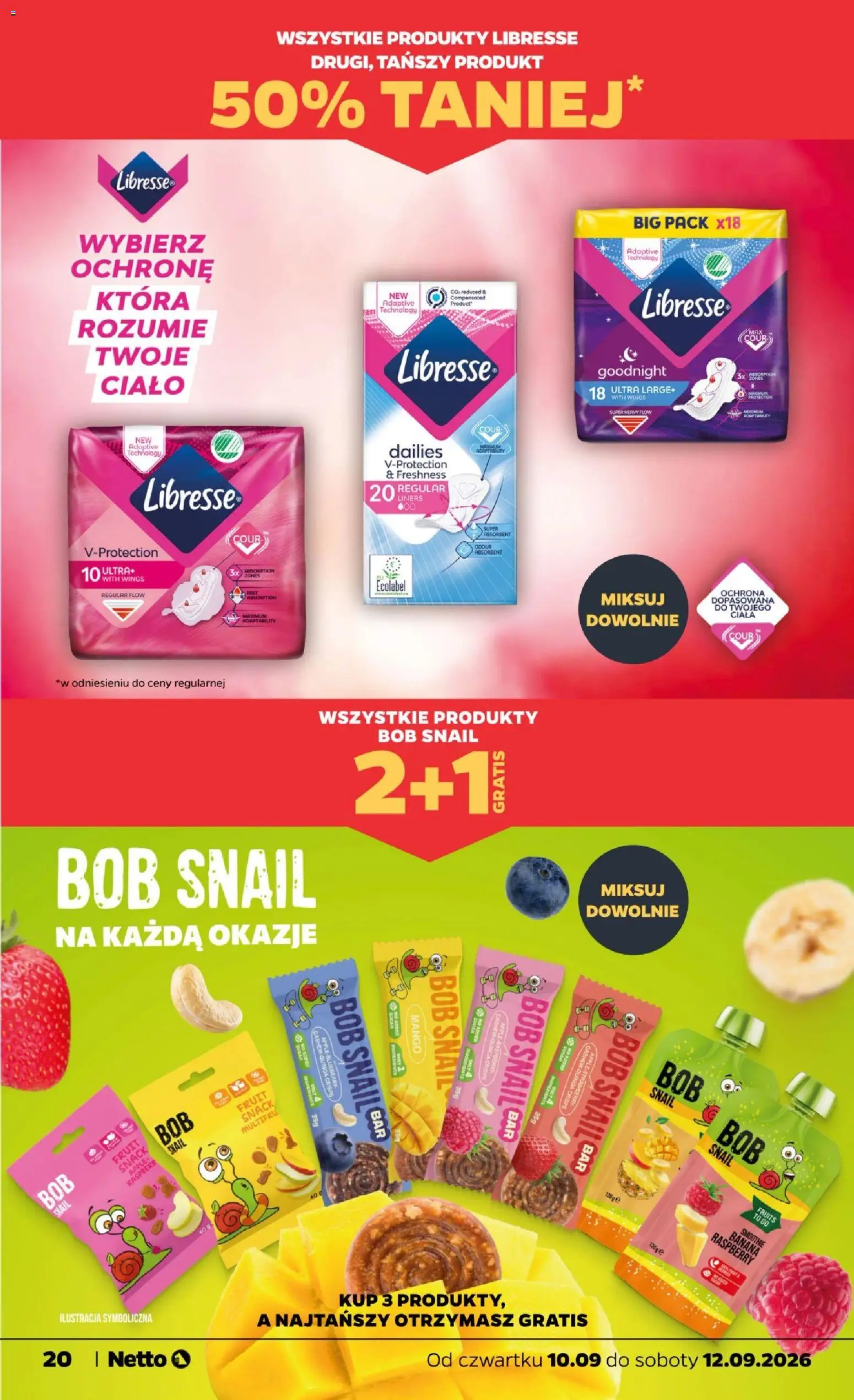 Netto gazetka od czwartku od 10.09.2026 | Strona: 20 | Produkty: Mango, Smoothie, Bób, Quinoa
