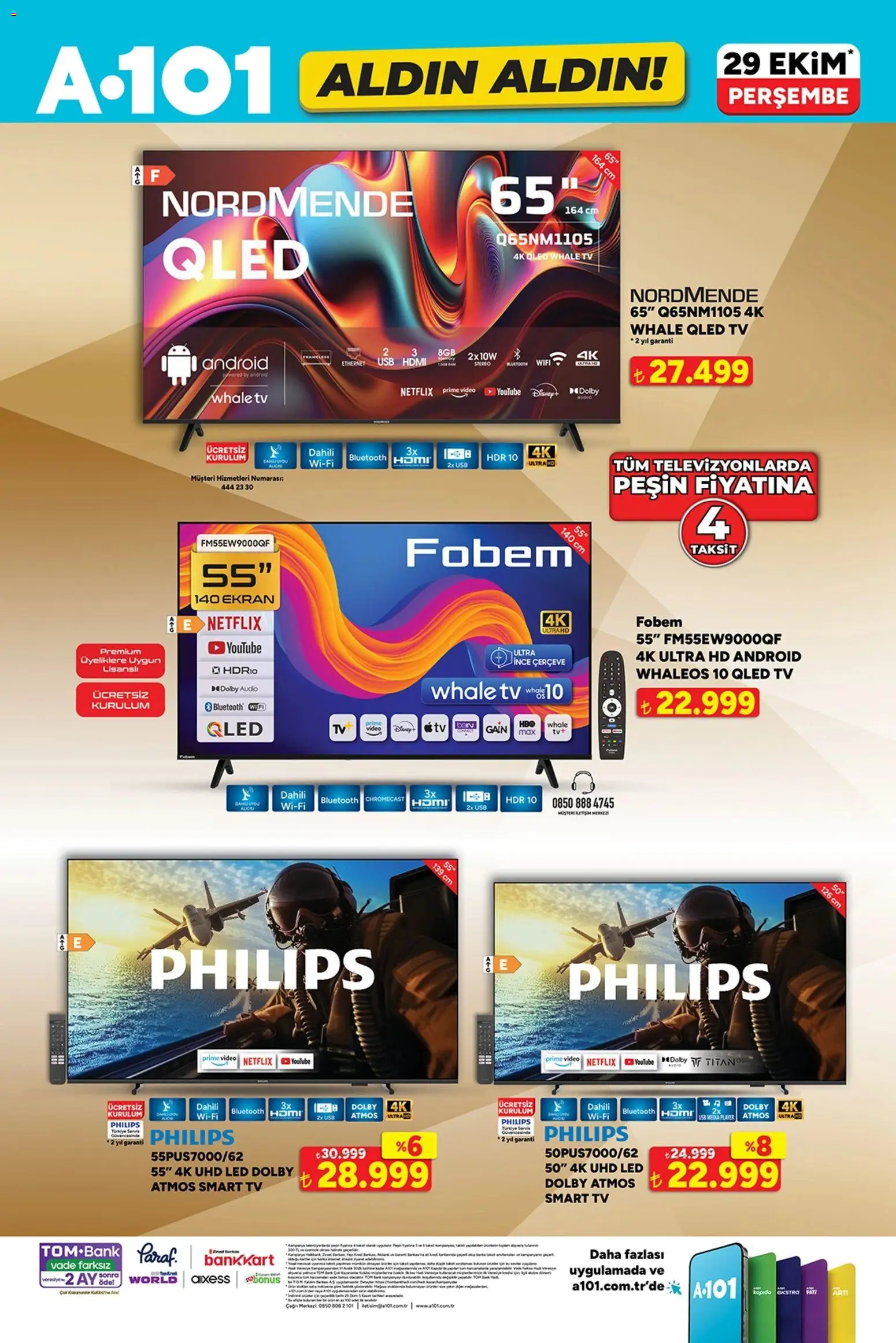 A101 - Katalog Aldın Aldın - 29 Ekim 2026 tarihinden itibaren geçerlidir | Sayfa: 3 | Ürünler: TV, Video, USB