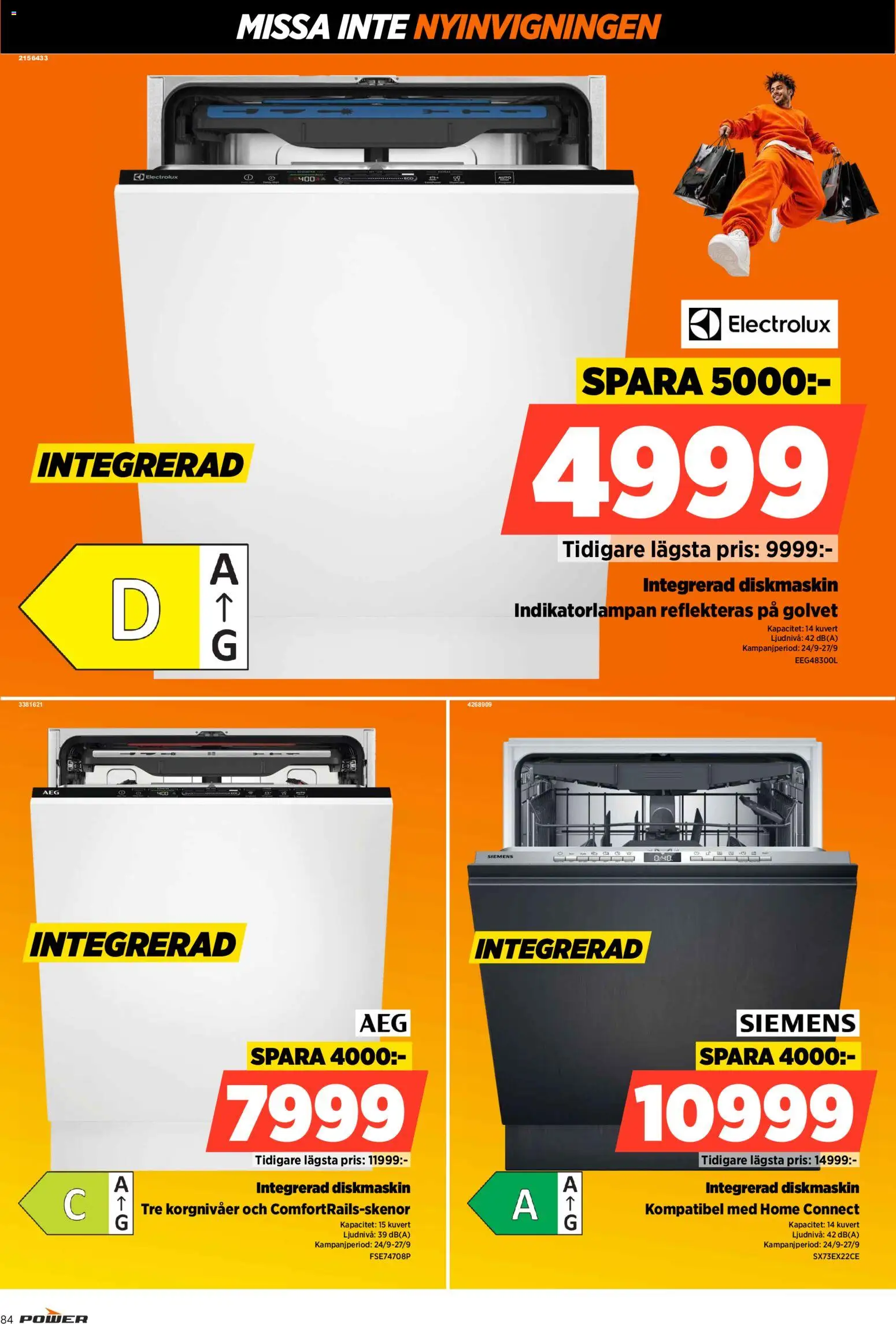 Power reklamblad aktuell från 24/09/2026 | Sida: 84 | Produkter: Diskmaskin, Kuvert