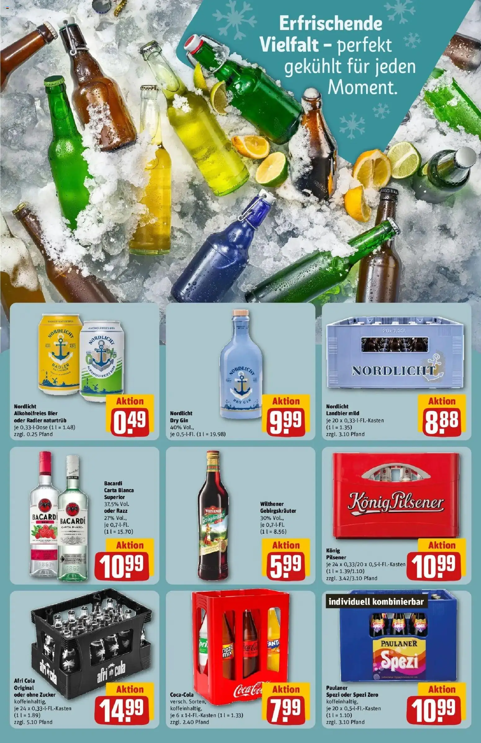 Rewe Prospekt Salzgitter – gültig ab 13.07.2026 | Seite: 17 | Produkte: Bacardi, Wilthener, Wilthener gebirgskrauter, Paulaner