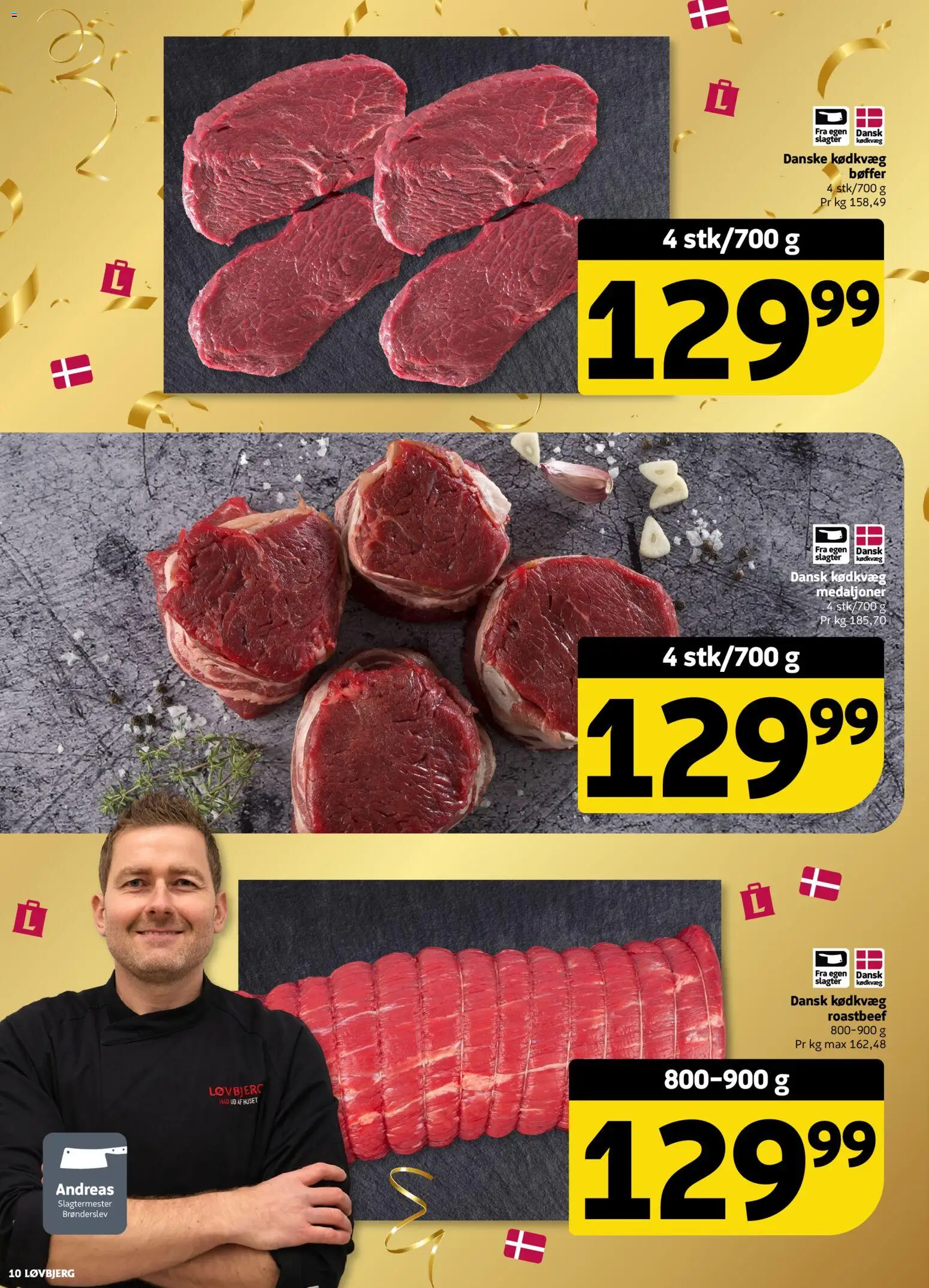 Løvbjerg tilbudsavis – gyldig fra 02/10/2026 | Side: 10 | Produkter: Bøffer, Roastbeef
