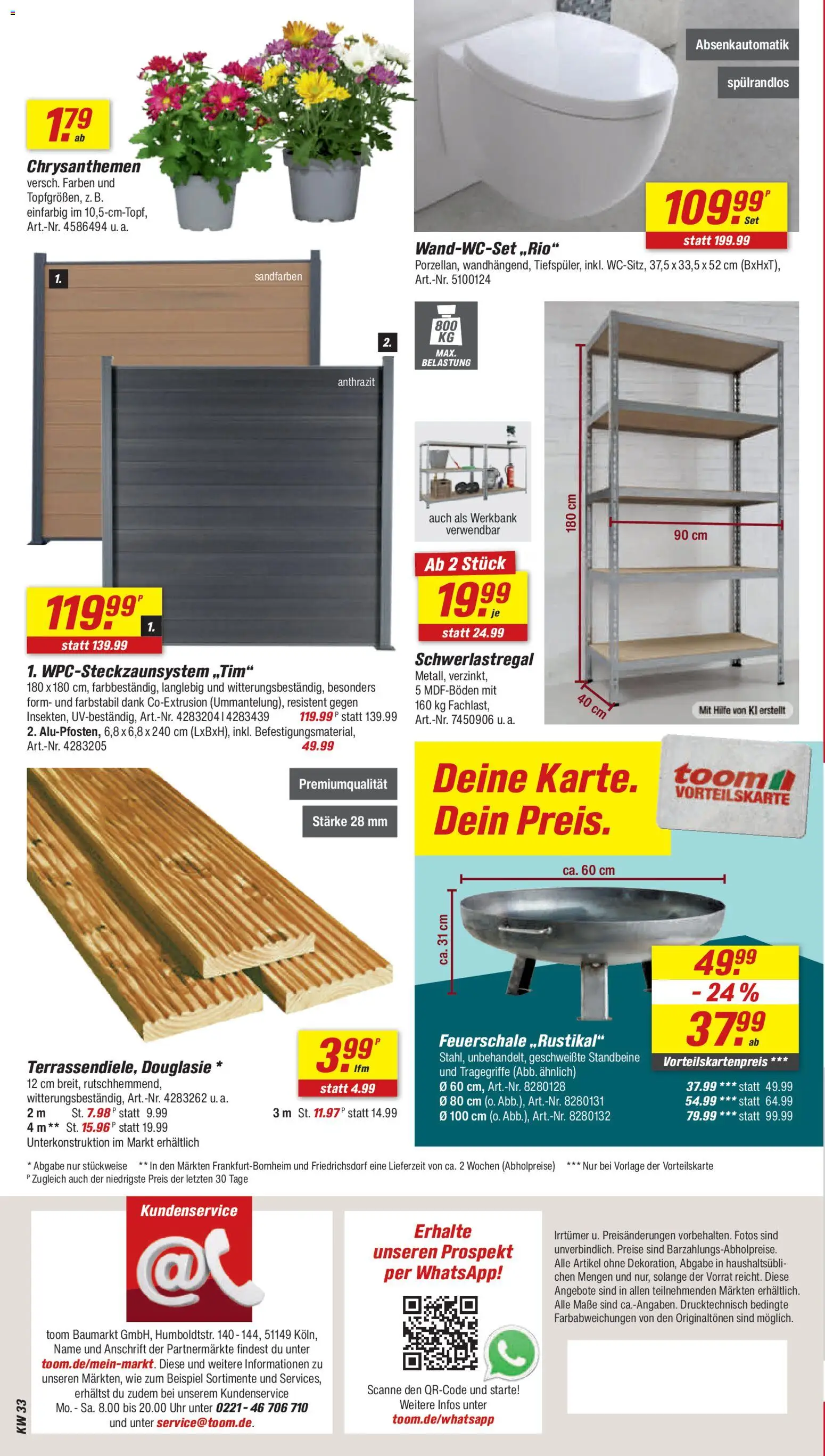 Toom Baumarkt Prospekt – gültig ab 08.08.2026 | Seite: 12 | Produkte: Schwerlastregal, Uhr
