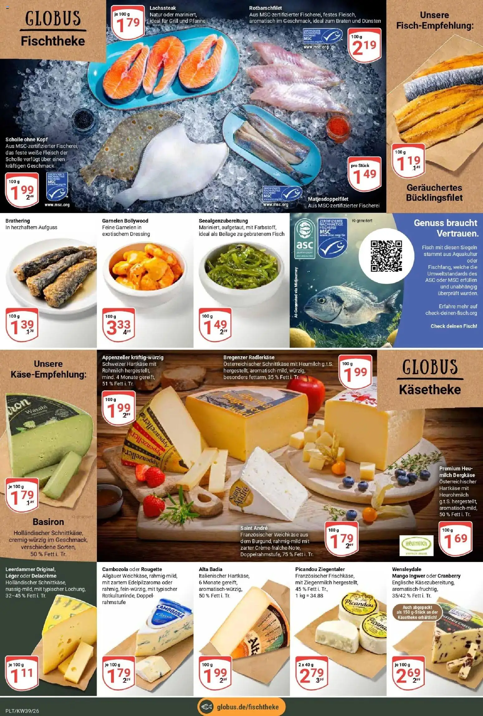 Globus Prospekt Plattling (ab 21.09.2026) » Angebote online | Seite: 9 | Produkte: Dressing, Fisch, Mango, Fleisch