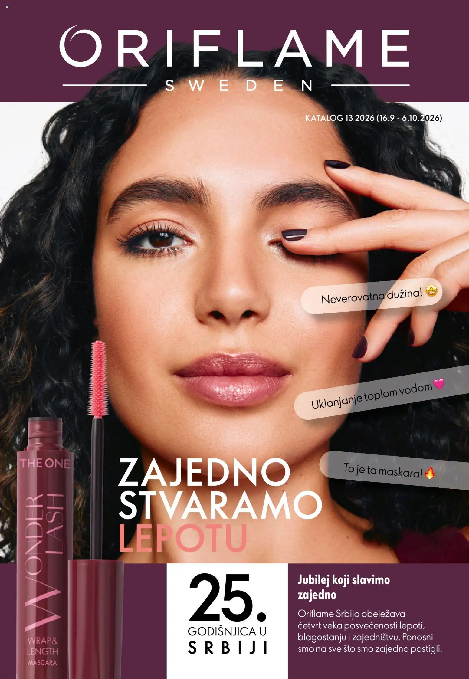 Oriflame katalog - važi od 16.09.2026 | Strana: 1 | Proizvode: Sto, Maskara