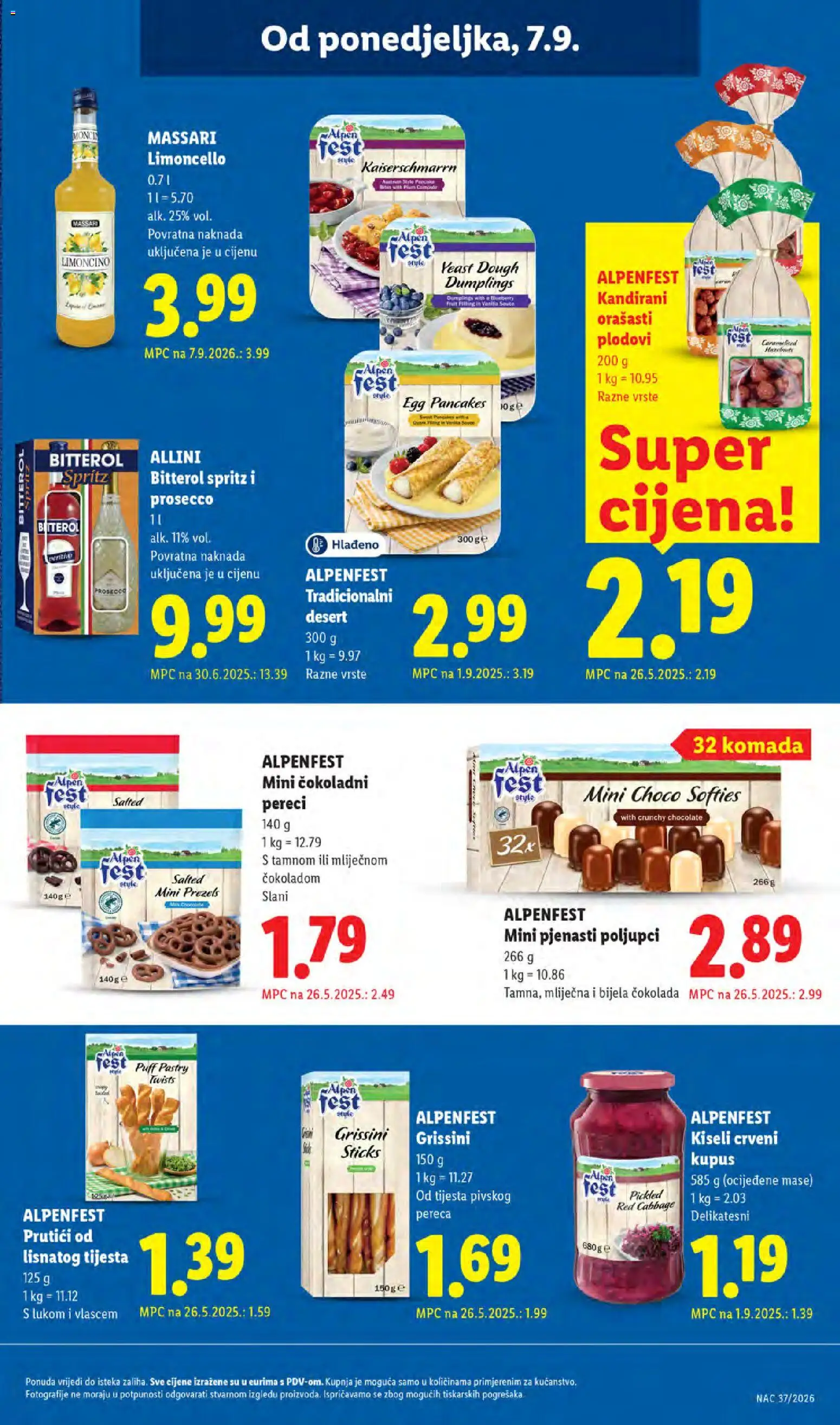 Lidl katalog | vrijedi od 07.09.2026 | Stranica: 23 | Proizvodi: Bijela čokolada, Kupus, Desert, Pereci