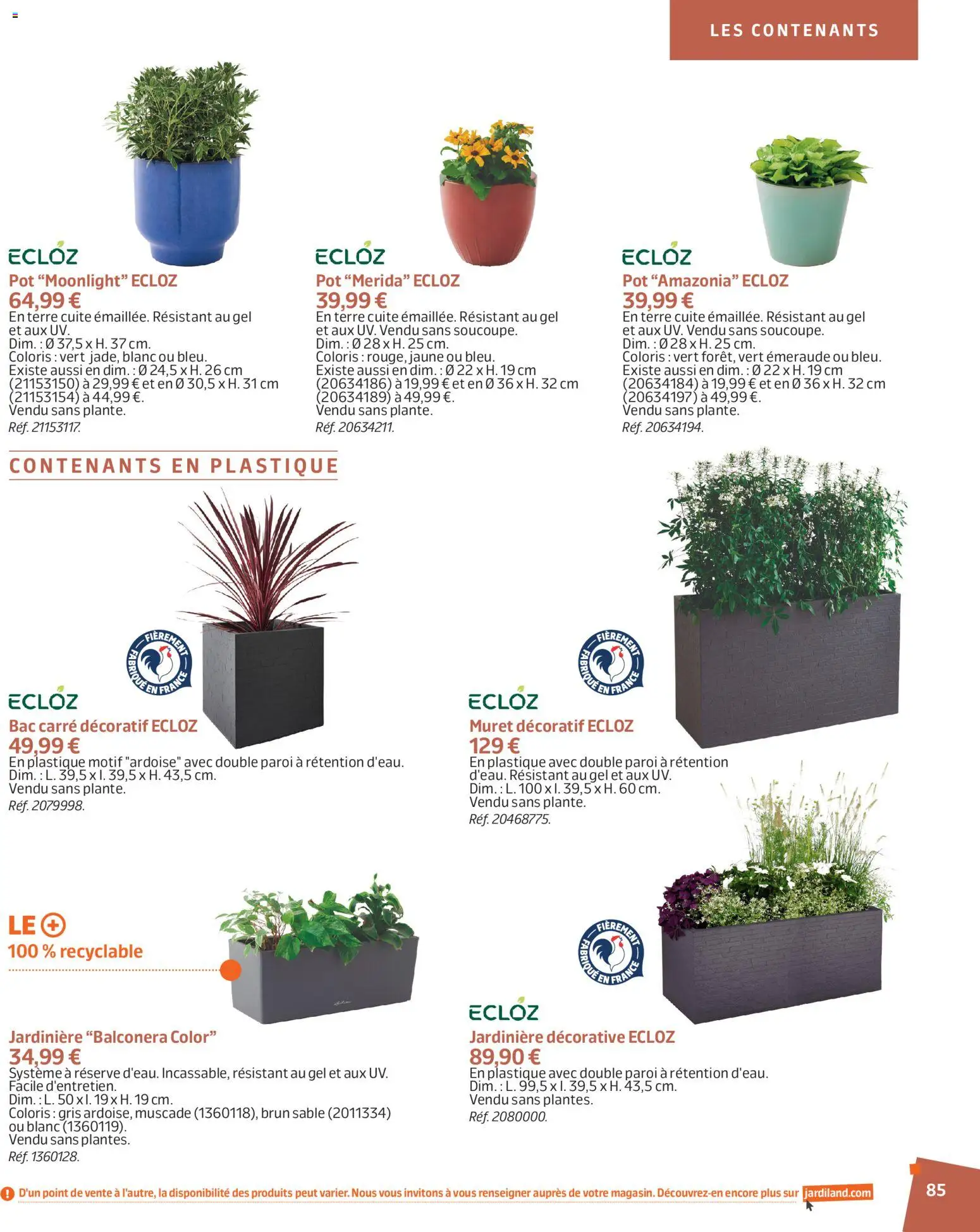 {H1} | Page: 85 | Produits: Jardinière, Sable