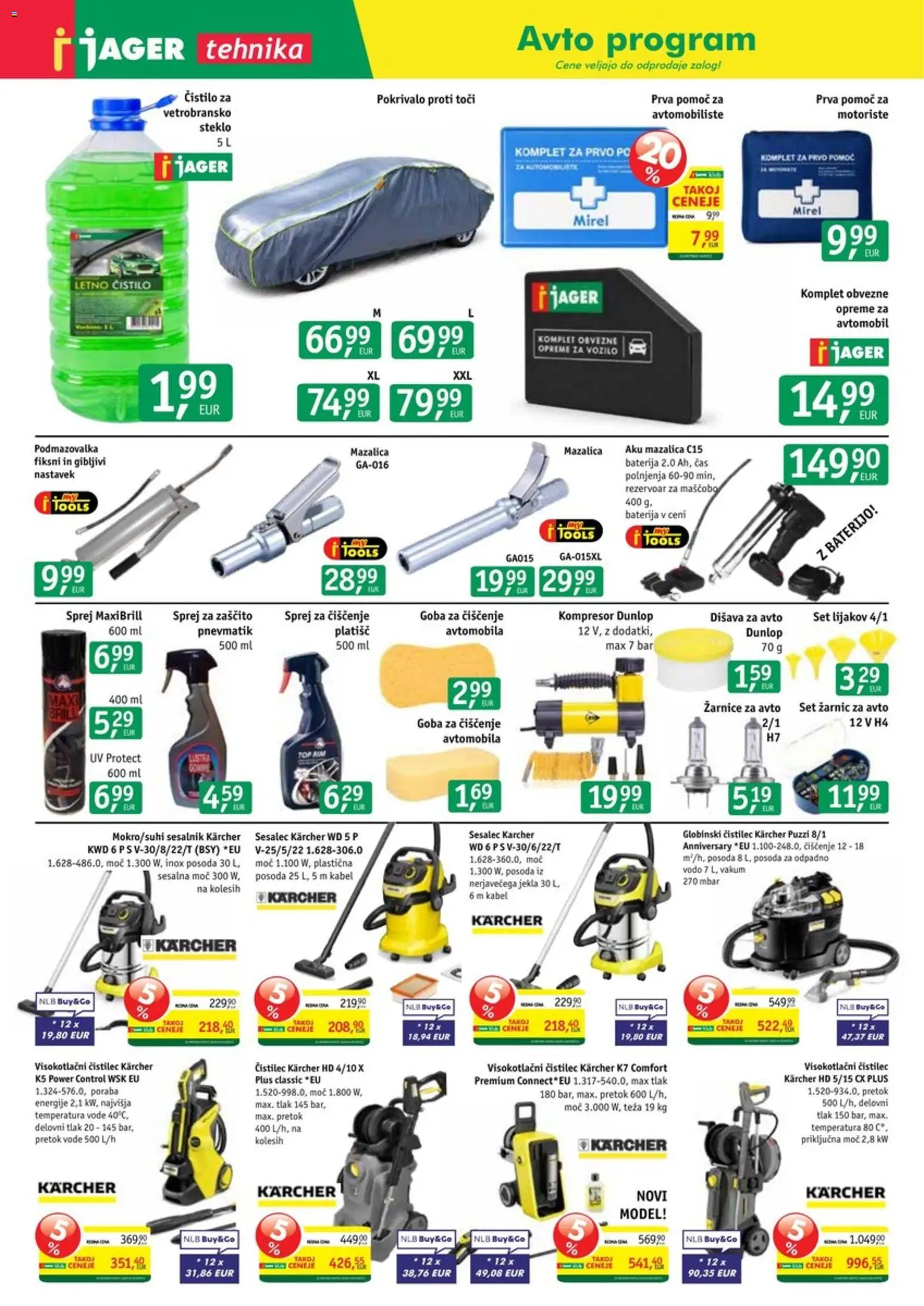 Novi Jager katalog ponudbe – veljaven od 08.07.2026 | Stran: 10 | Izdelki: Sesalec, Pokrivalo proti toči, Žarnice, Sesalnik