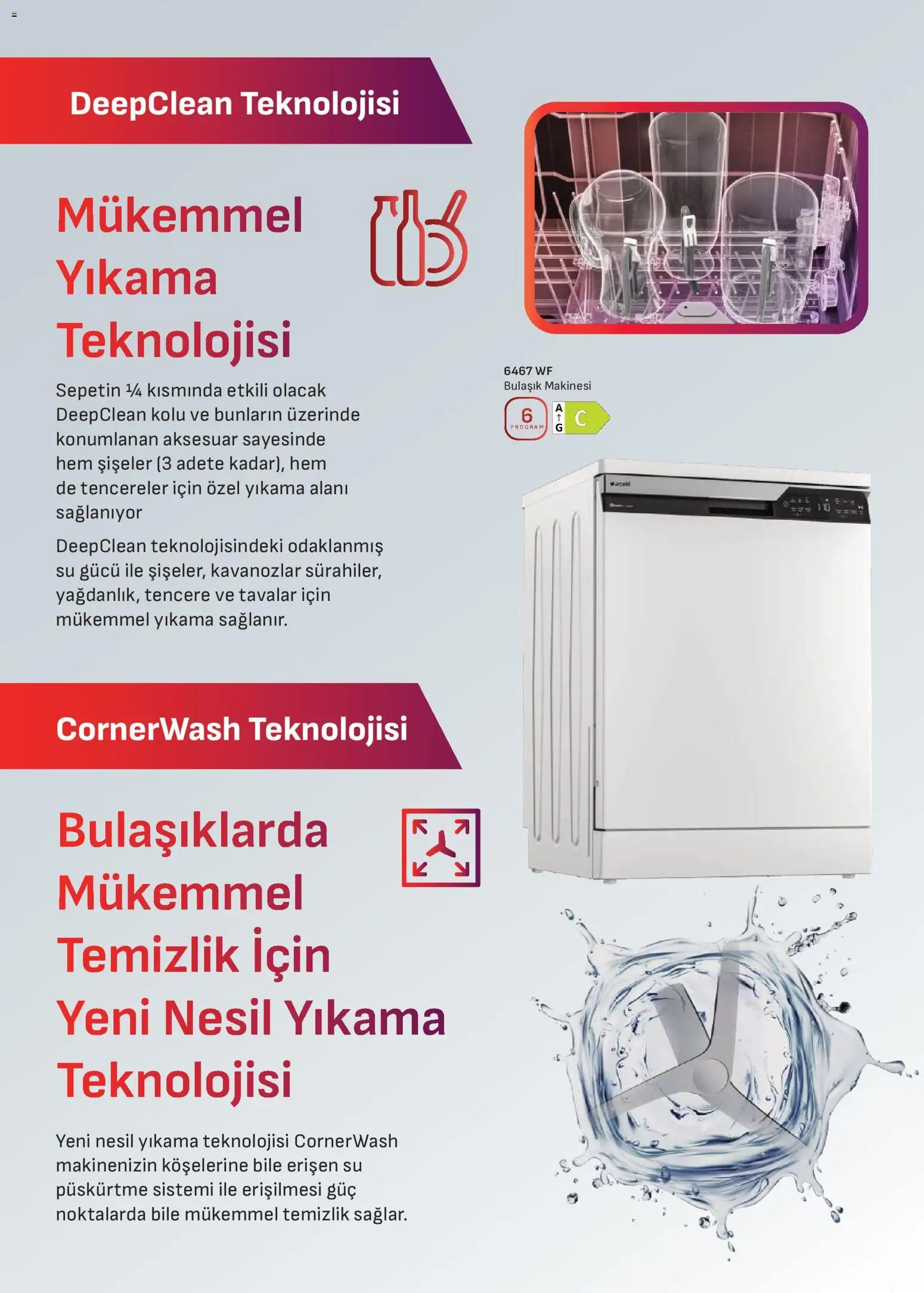 Arçelik Katalog - 01.04.2026 tarihinden itibaren geçerlidir | Sayfa: 33 | Ürünler: Su, Bulaşık makinesi