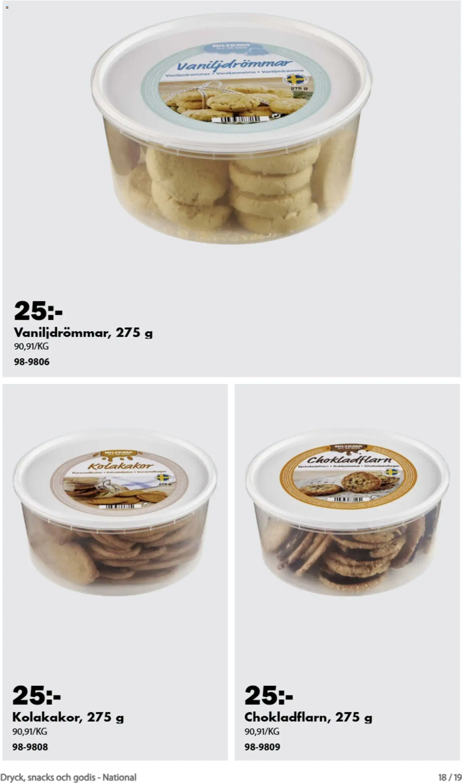 Biltema reklamblad aktuell från 21/08/2026 | Sida: 18 | Produkter: Snacks, Godis