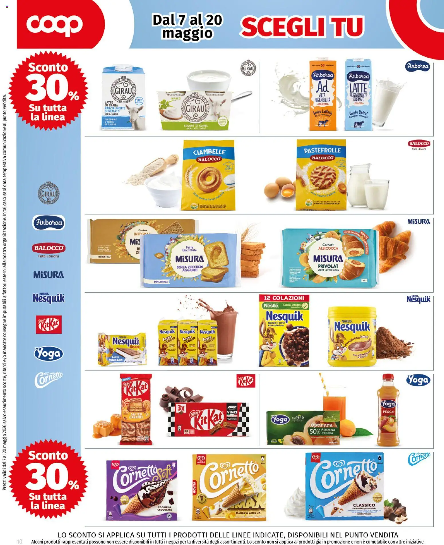 Volantino COOP del 07.05.2026 | Pagina: 10 | Prodotti: Ciambelle, Cornetto, Cacao, Fette biscottate