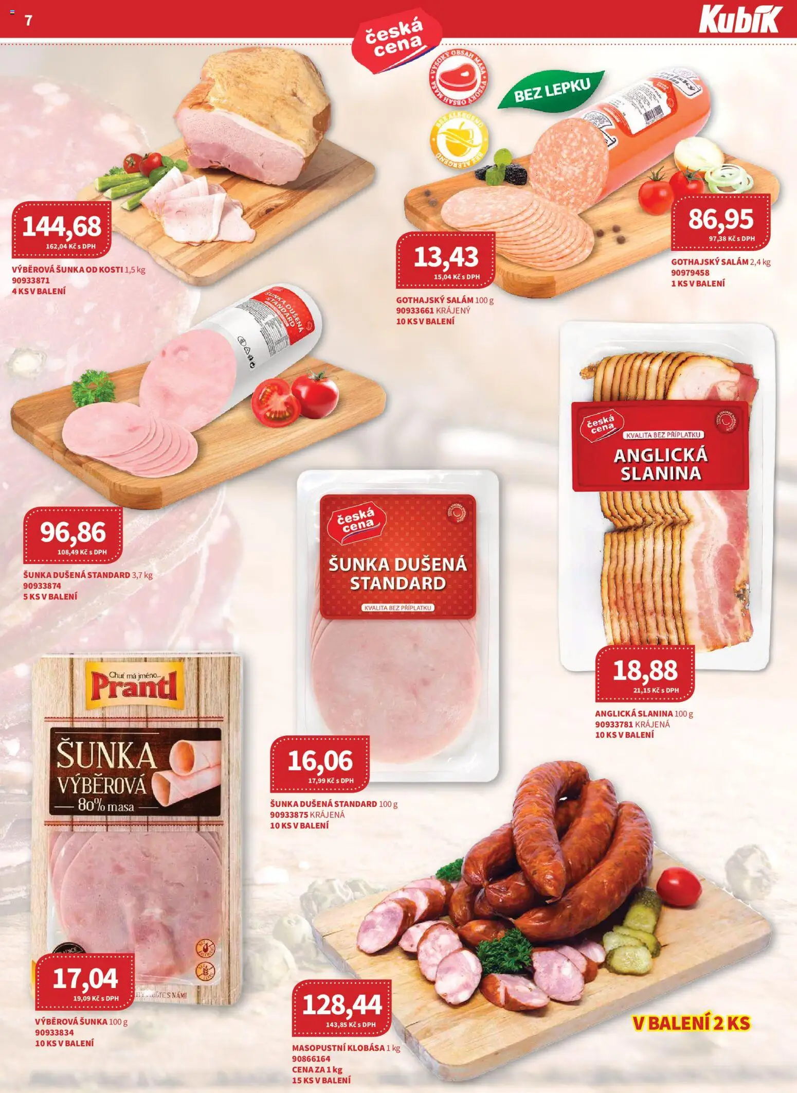 Kubík leták - Velkoobchod 08/2026 od 01.10.2026 | Strana: 7 | Produkty: Šunka od kosti, Salám, Anglická slanina, Gothajský salám