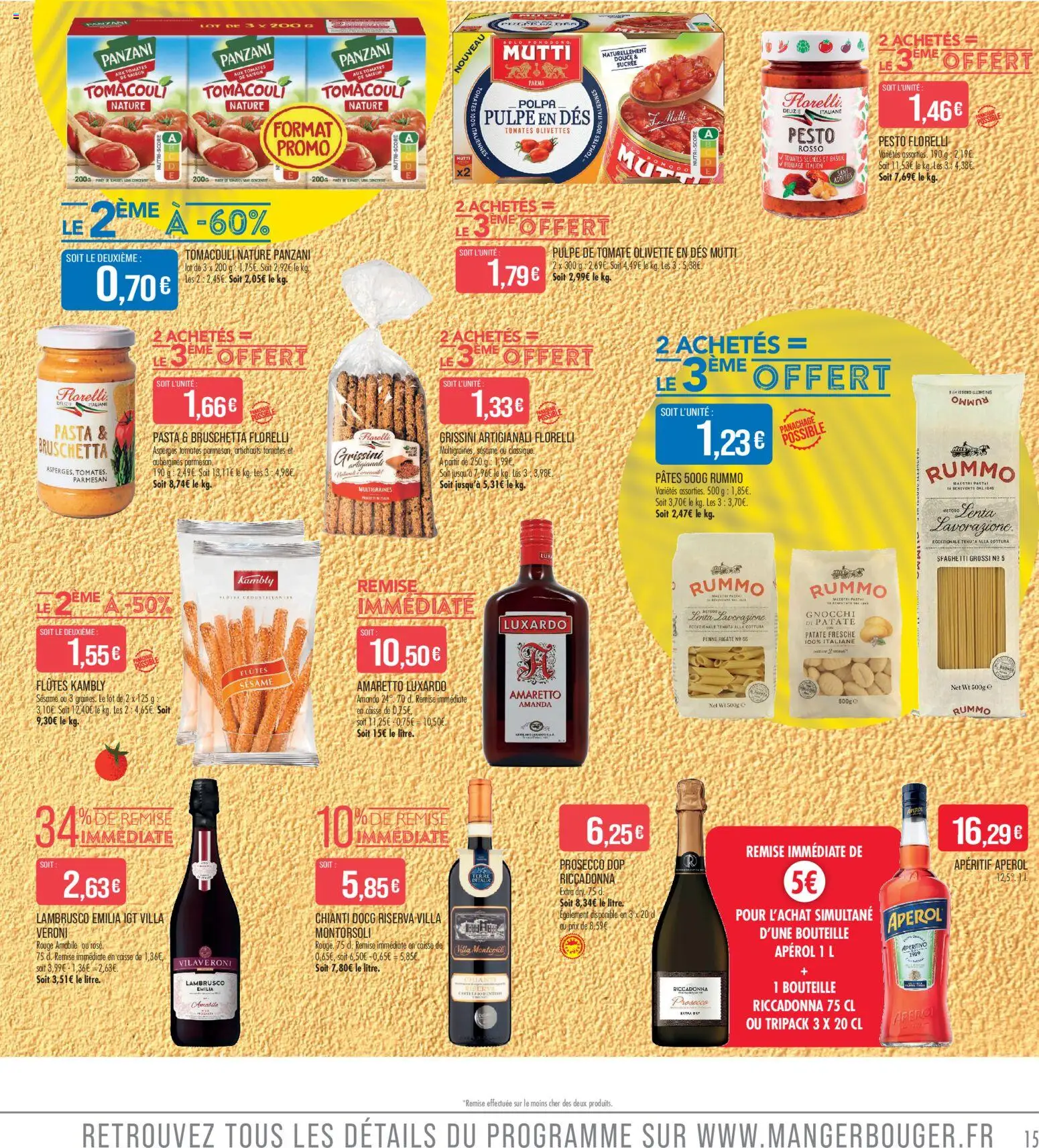 {H1} | Page: 15 | Produits: Spaghetti, Parmesan, Pesto, Pâtes
