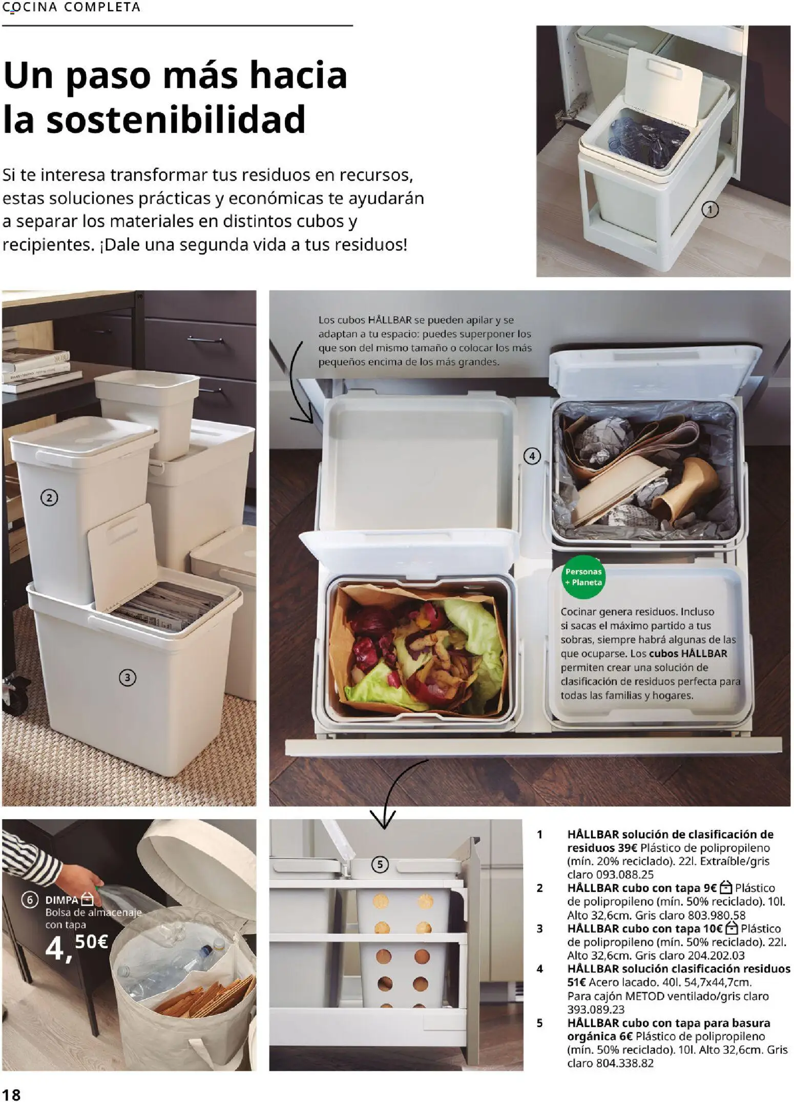 Catálogo IKEA Organización en el hogar │ válido desde el 15/01/2026 | Página: 18 | Productos: Cubo con tapa, Bolsa, Cocina, Almacenaje