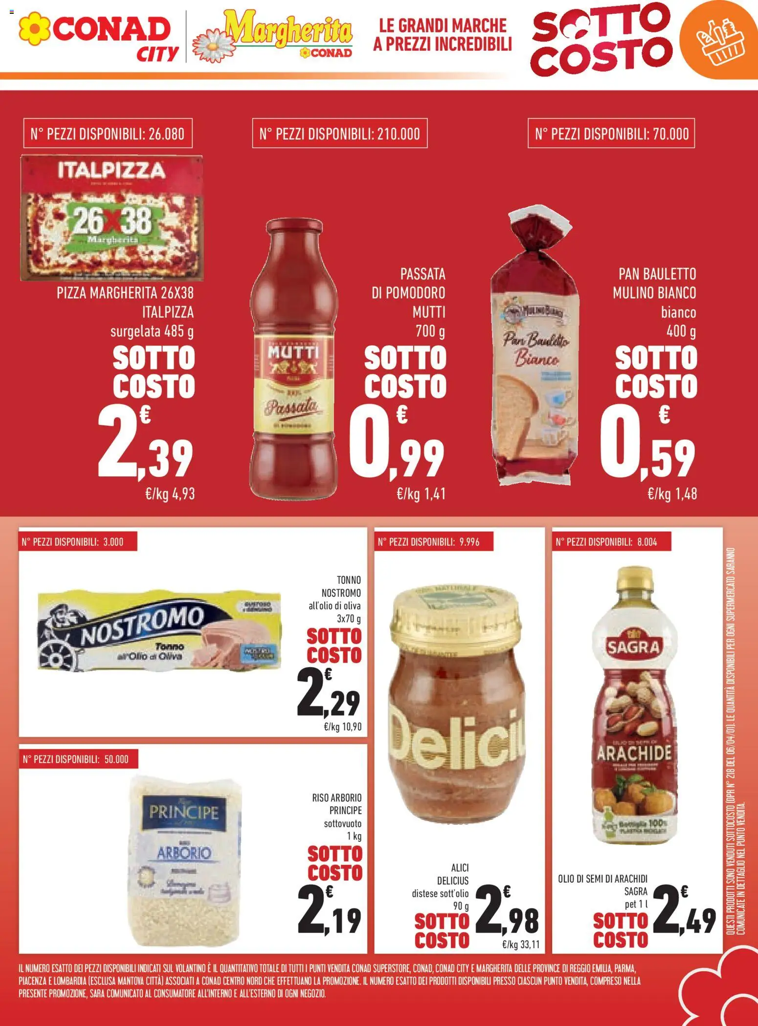 Volantino Conad del 04.06.2026 | Pagina: 5 | Prodotti: Riso, Passata di pomodoro, Mutti, Alici