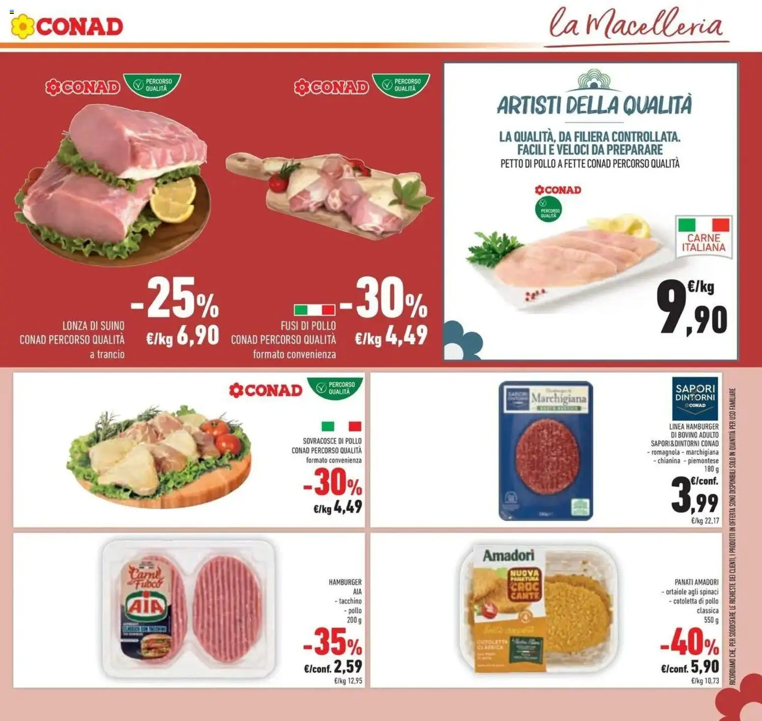 Anteprima volantino Conad dal 23/09/2026 prossima settimana | Pagina: 15 | Prodotti: Suino, Tacchino, Spinaci, Hamburger