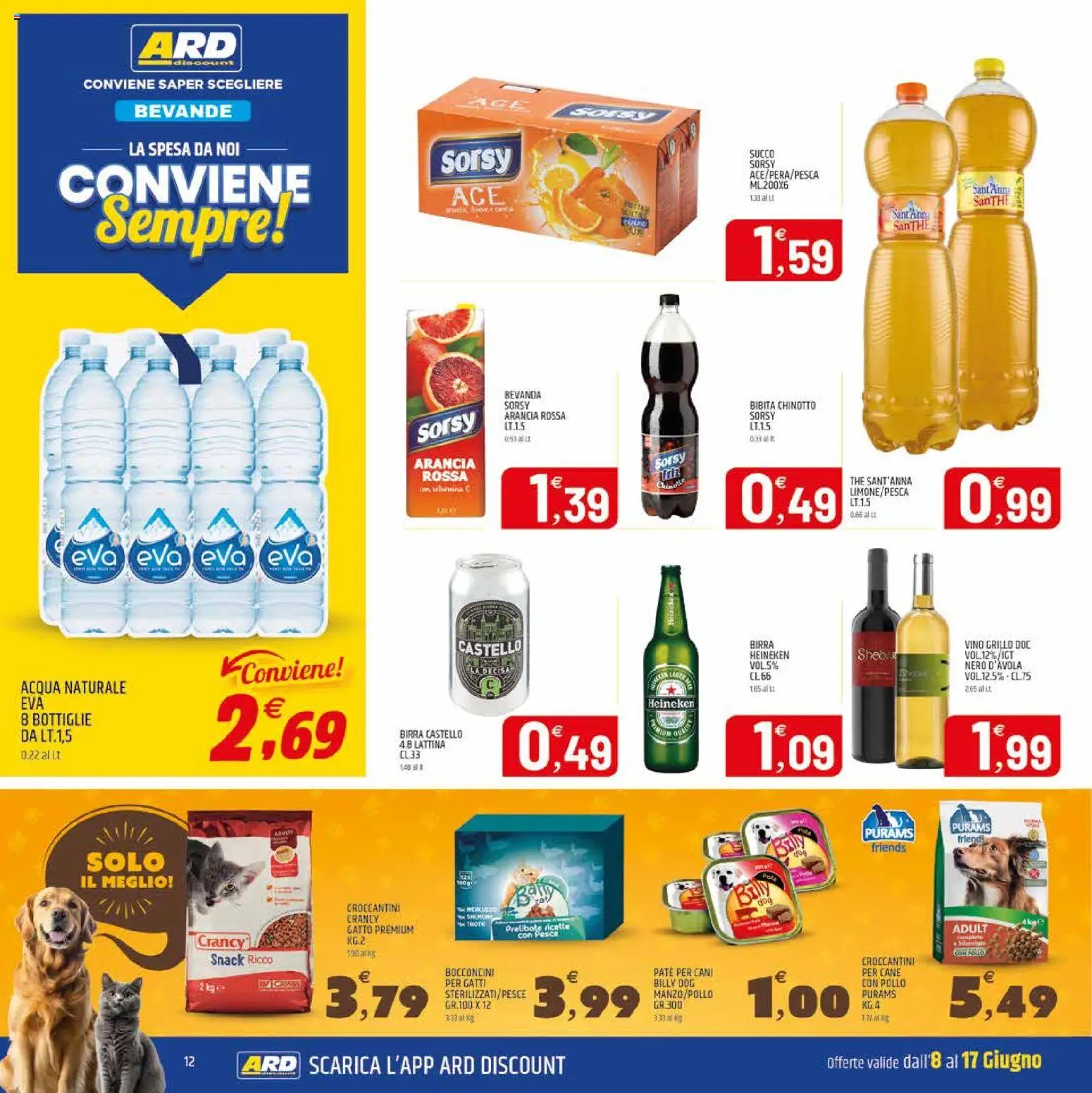 Volantino ARD Discount del 06.06.2026 | Pagina: 12 | Prodotti: Birra, Pollo, The, Bibita