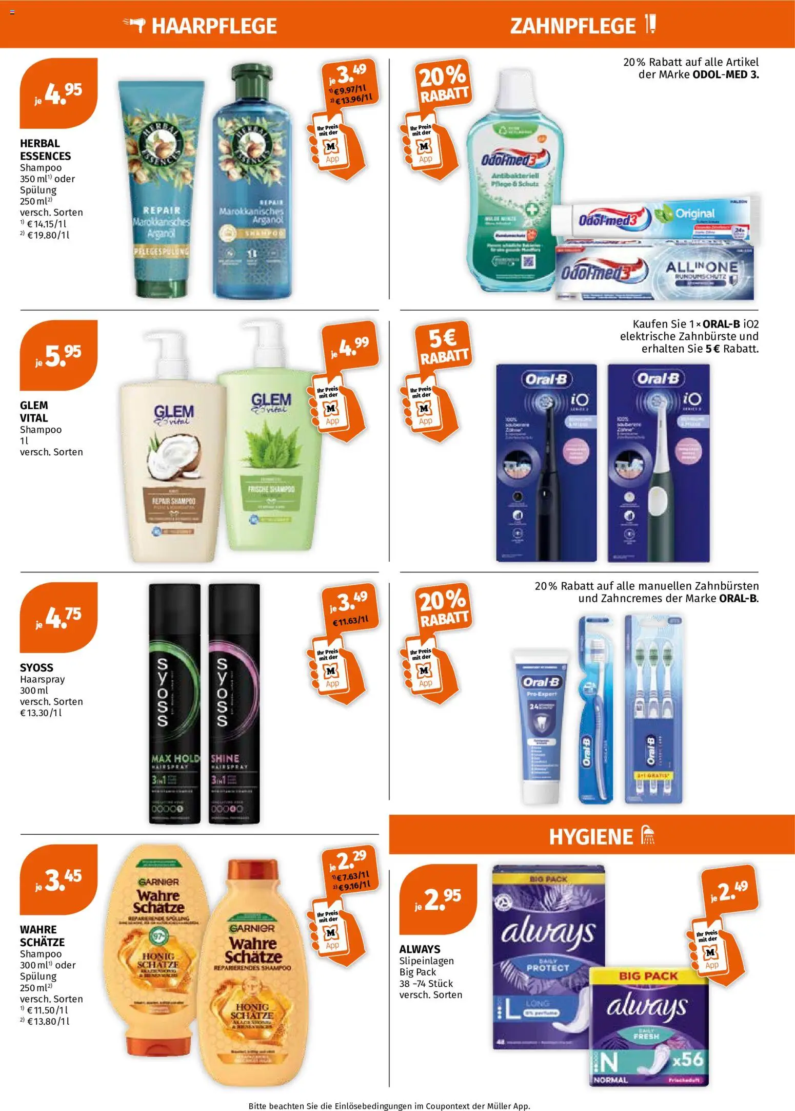 Müller Flugblatt gültig ab 26.10.2026 | Seite: 5 | Produkte: Elektrische zahnbürste, Shampoo, Spülung, Zahnbürste