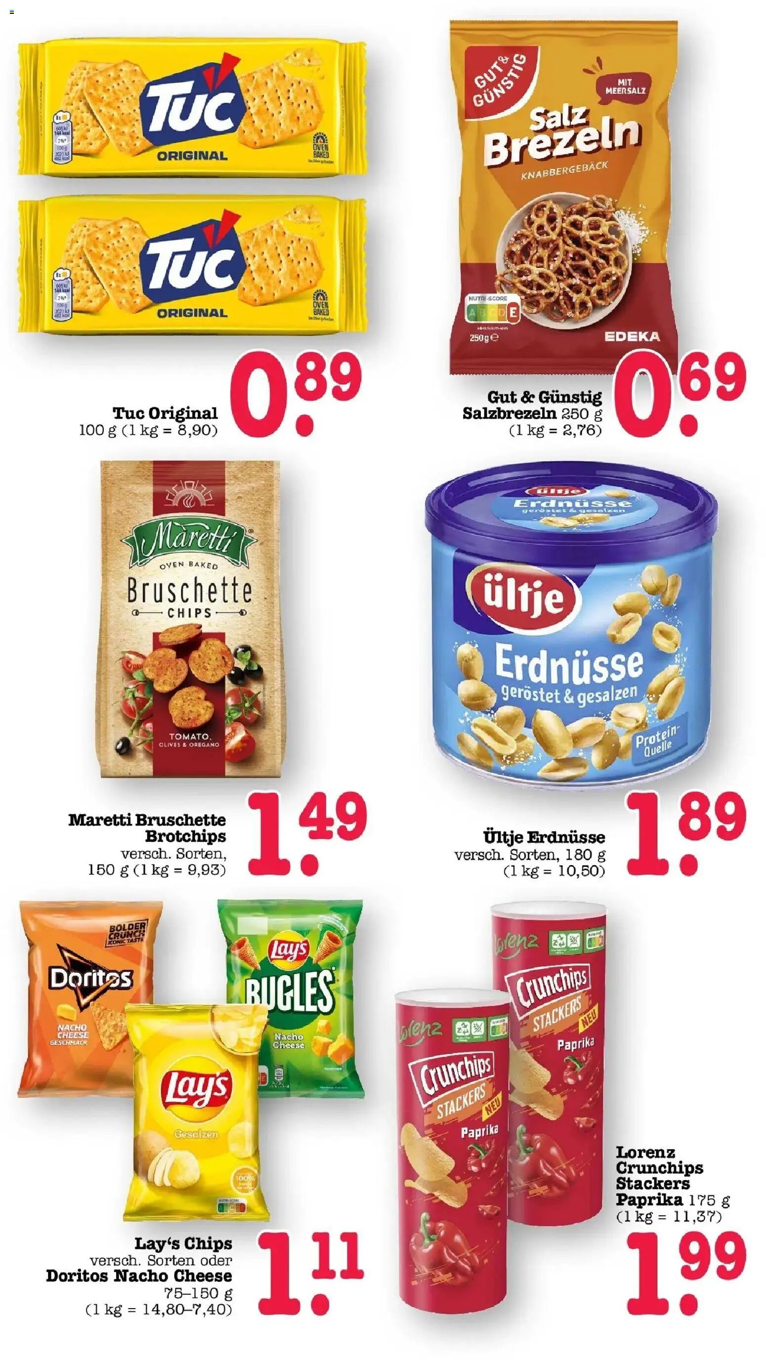 E center - E center: Wochenangebote – gültig ab 28.06.2026 | Seite: 40 | Produkte: Erdnüsse, Paprika, Lorenz crunchips, Chips