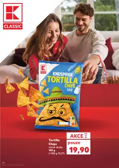 Náhled letáku Tortilla Chips, různé druhy 150 g od 06.05.2026 | Strana: 40 | Produkty: Tortilla chips, Tortilla