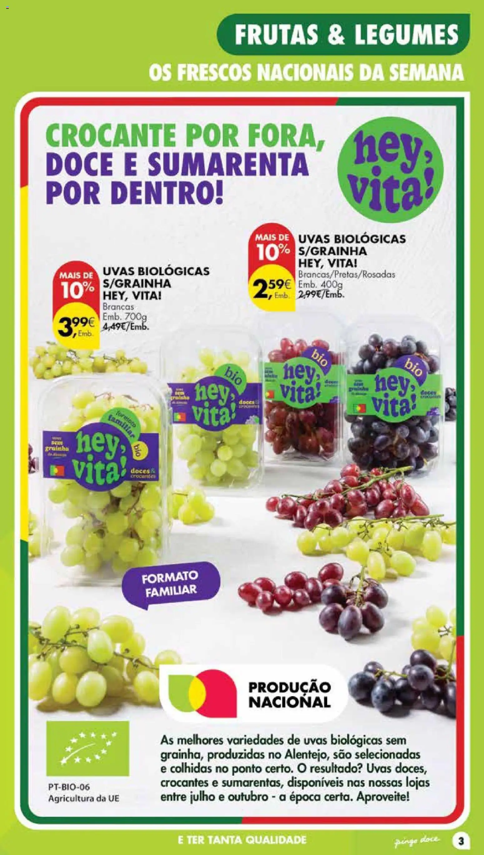 Pingo Doce Poupe Esta Semana Madeira │ válido de 18/08/2026 | Página: 3 | Produtos: Legumes, Frutas, Doces, Uvas