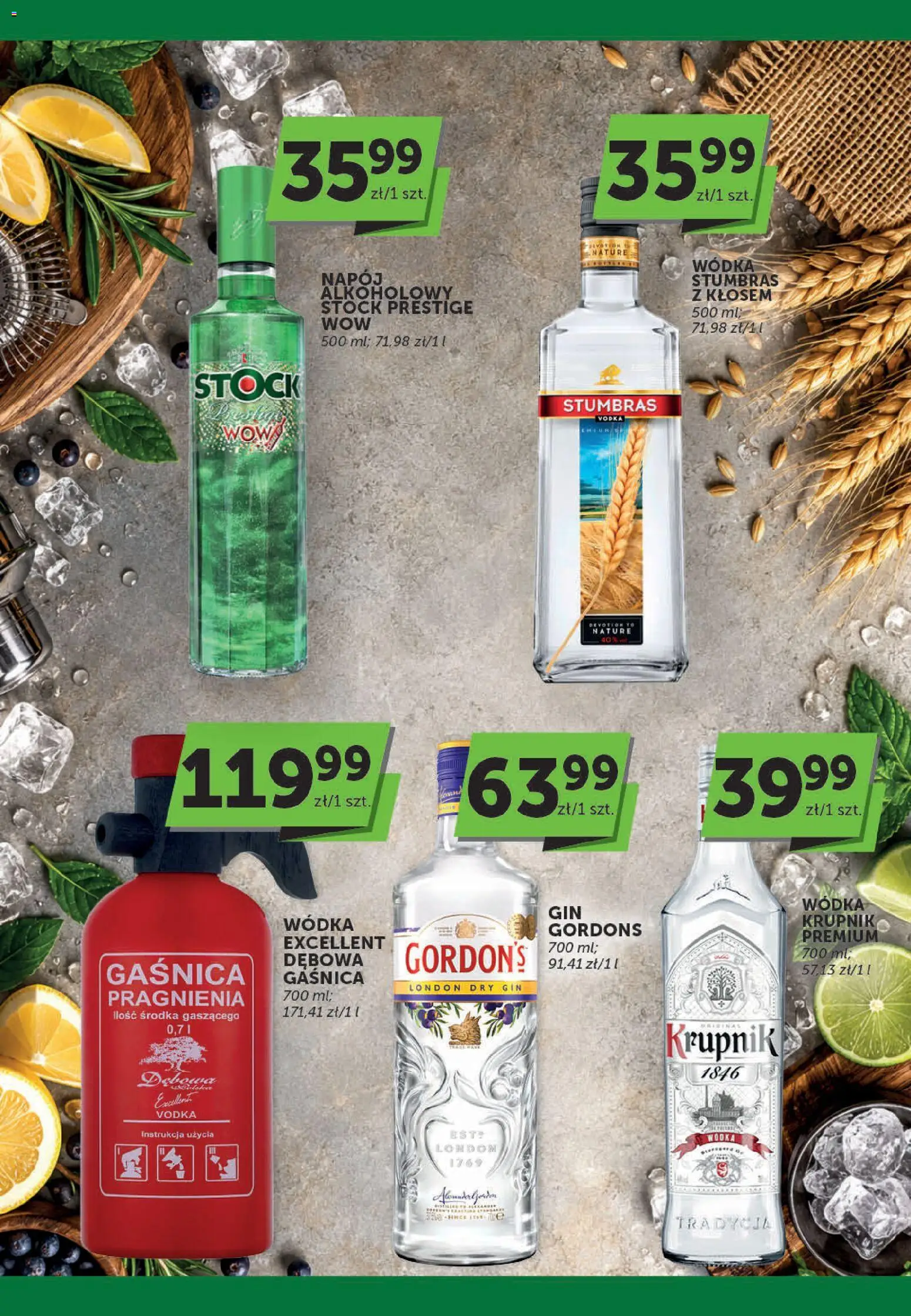 Groszek gazetka - Oferta alkoholowa od 17.09.2026 | Strona: 5 | Produkty: Krupnik, Gaśnica, London dry gin, Gin