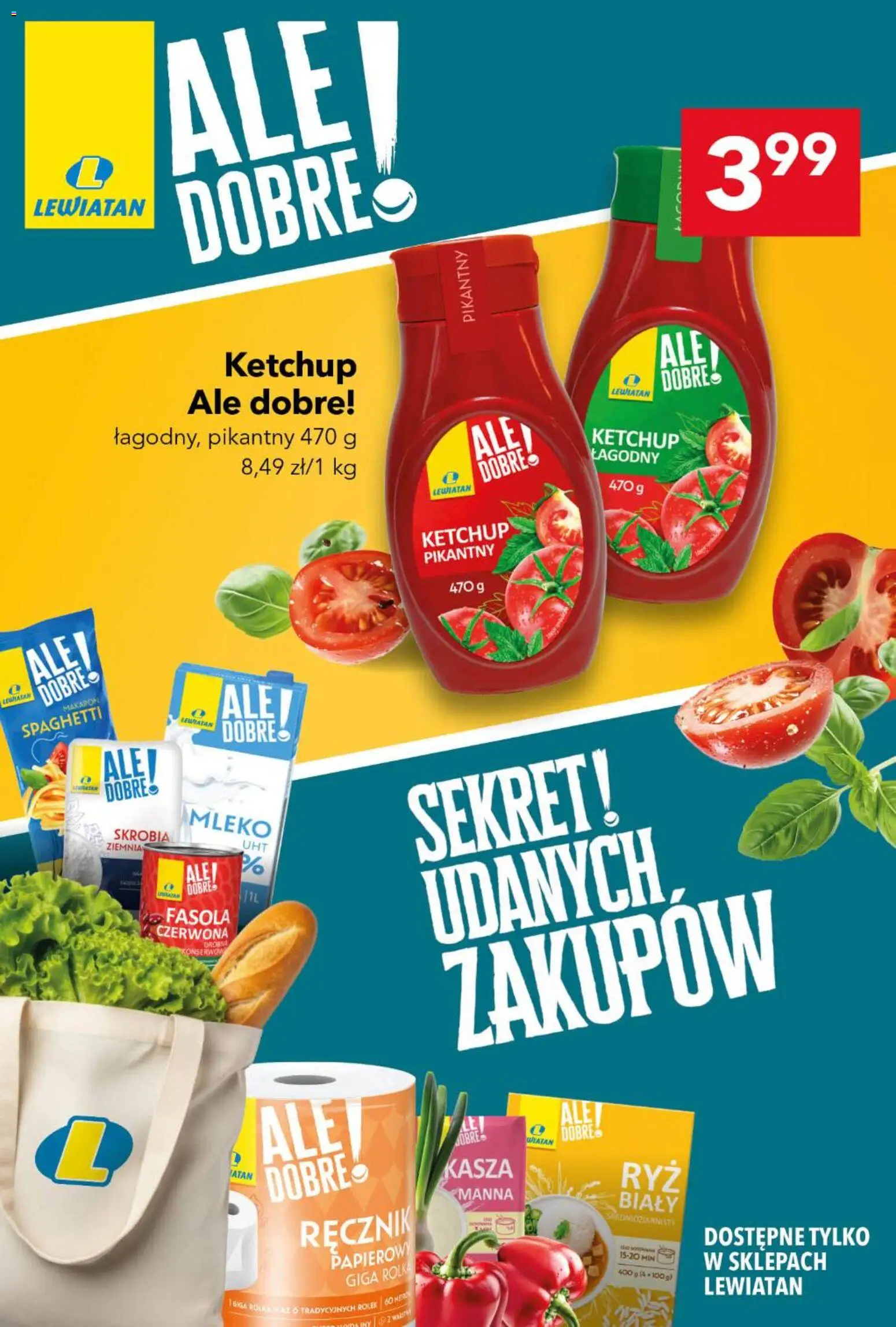 Lewiatan gazetka od 18.06.2026 | Strona: 4 | Produkty: Ketchup, Fasola czerwona, Mleko, Makaron