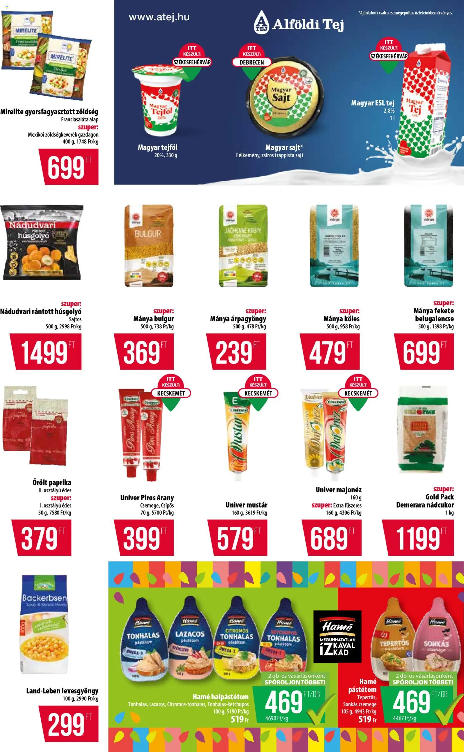 COOP akciós ujság - amely érvényes a következő dátumtól: 2026.10.08. | Oldal: 4 | Termékek: Sajt, Zöldség, Tejföl, Gyorsfagyasztott