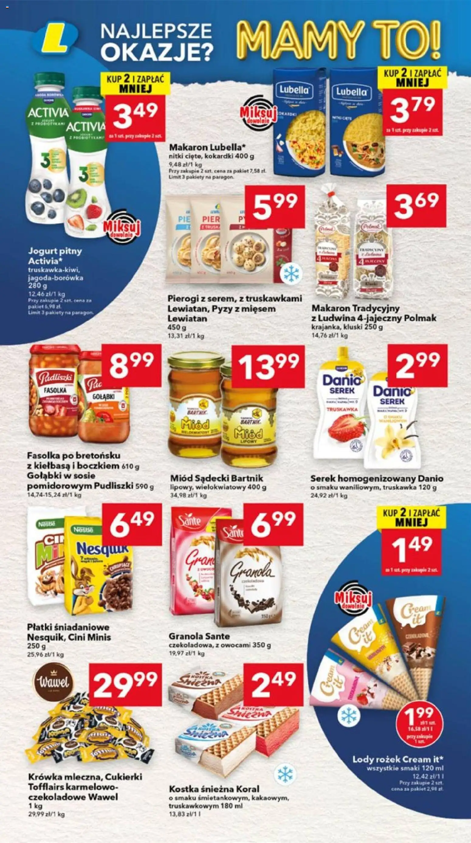 Lewiatan gazetka - Ostrów Wielkopolski od 10.09.2026 | Strona: 4 | Produkty: Miód, Serek homogenizowany, Krowka, Płatki