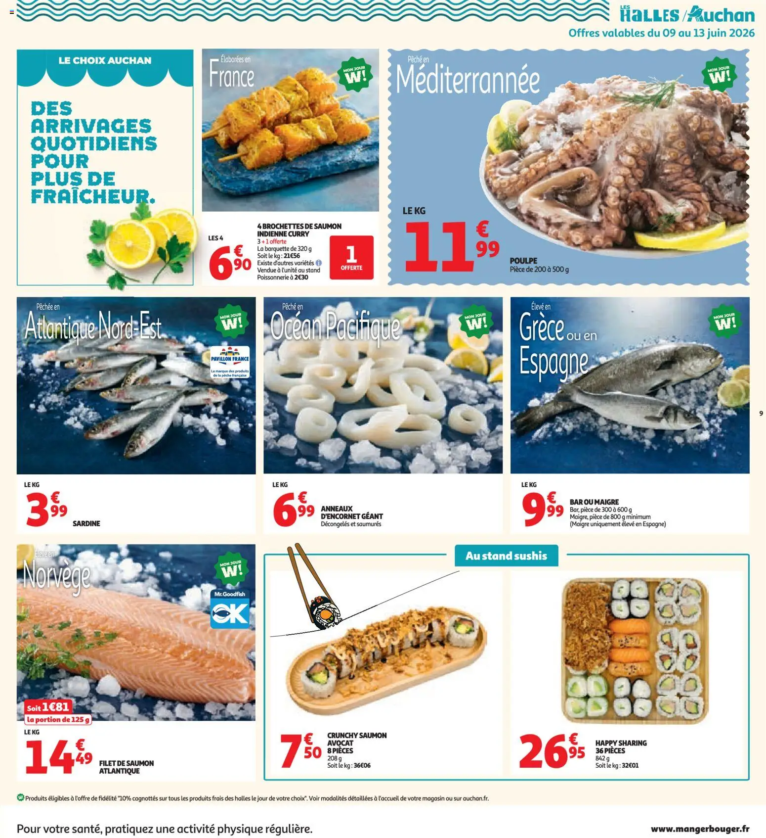 {H1} | Page: 9 | Produits: Avocat, Sardine, Poissonnerie, Saumon