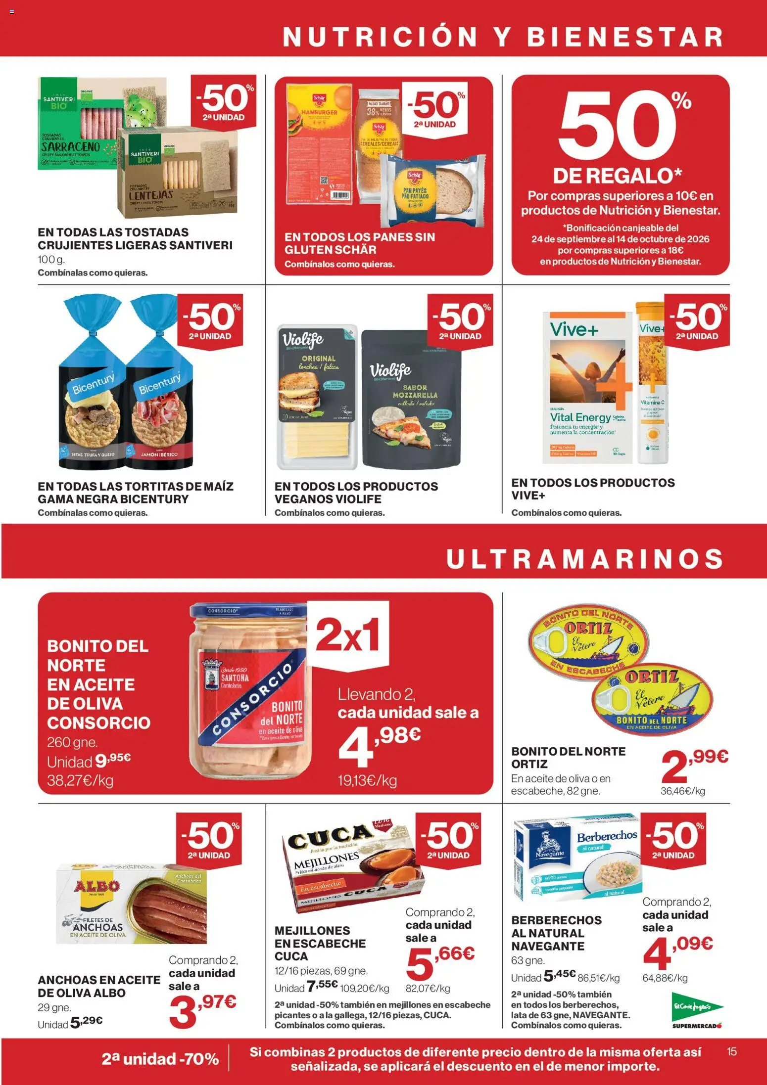 El Corte Inglés ofertas │ válido desde el 10/09/2026 | Página: 15 | Productos: Maíz, Tostadas, Queso, Aceite de oliva