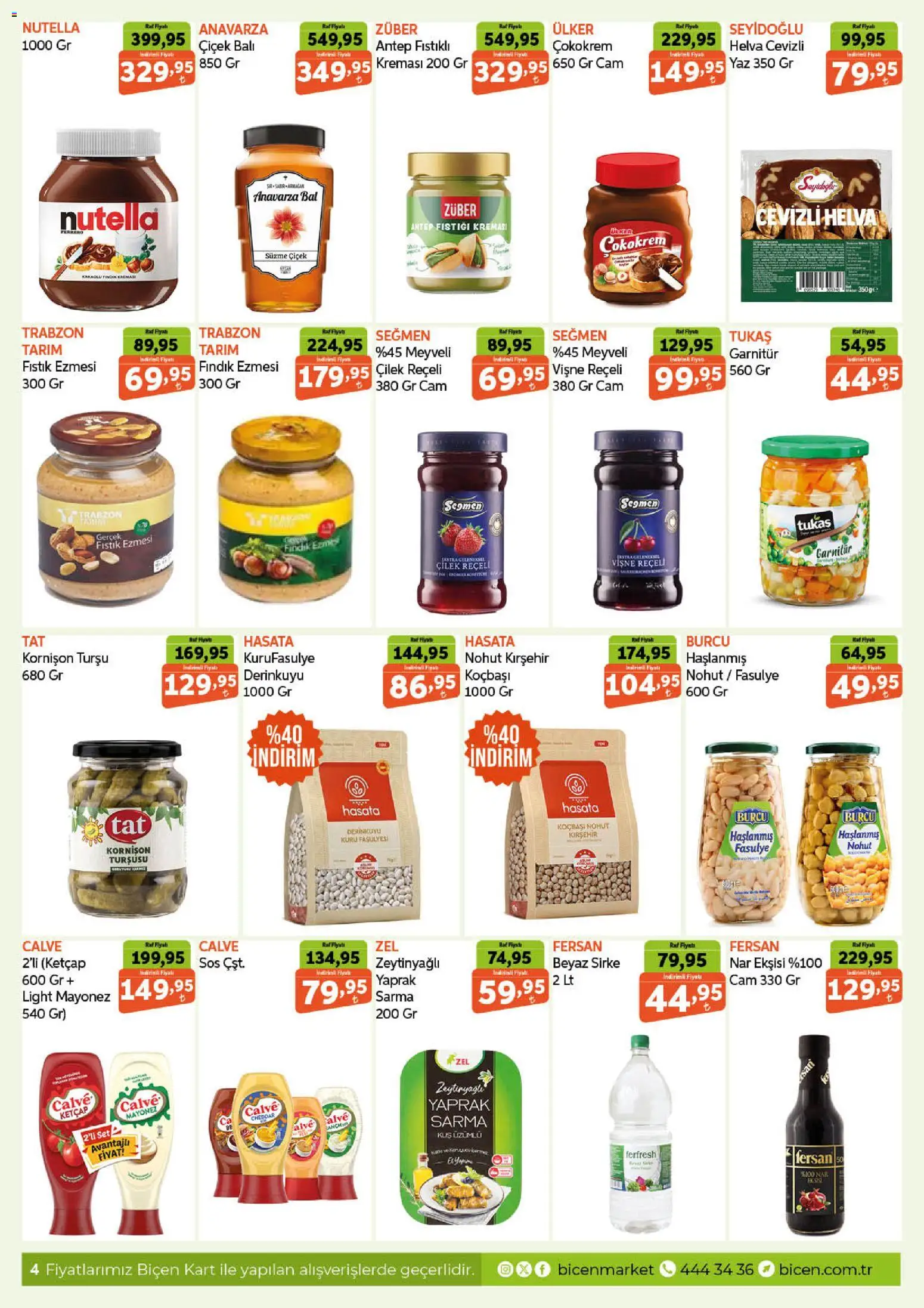 Biçen Market Katalog - 10.06.2026 tarihinden itibaren geçerlidir | Sayfa: 4 | Ürünler: Fasulye, Çilek, Vişne, Nar